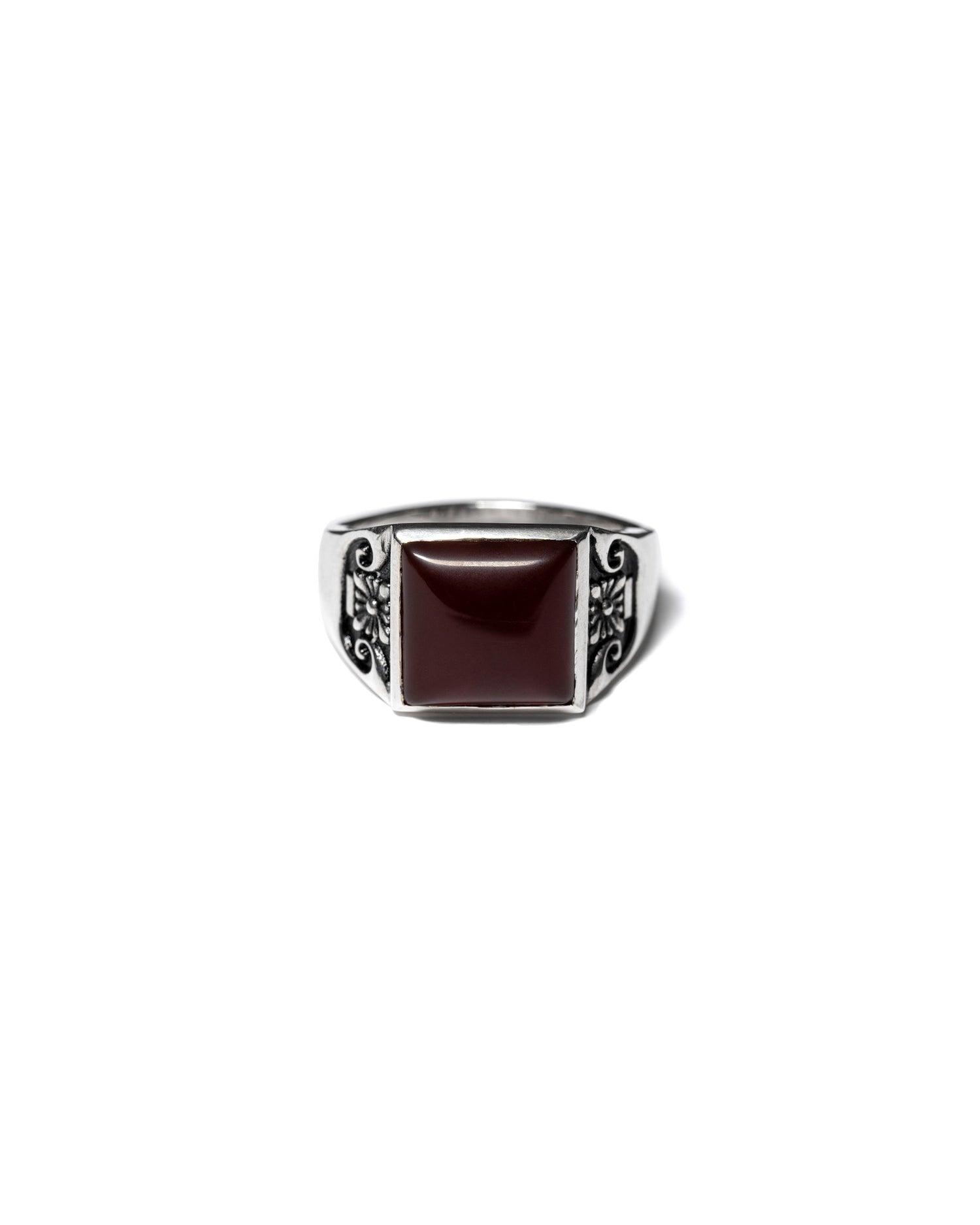Collegiate Ring (Silver 925/Red Garnet)