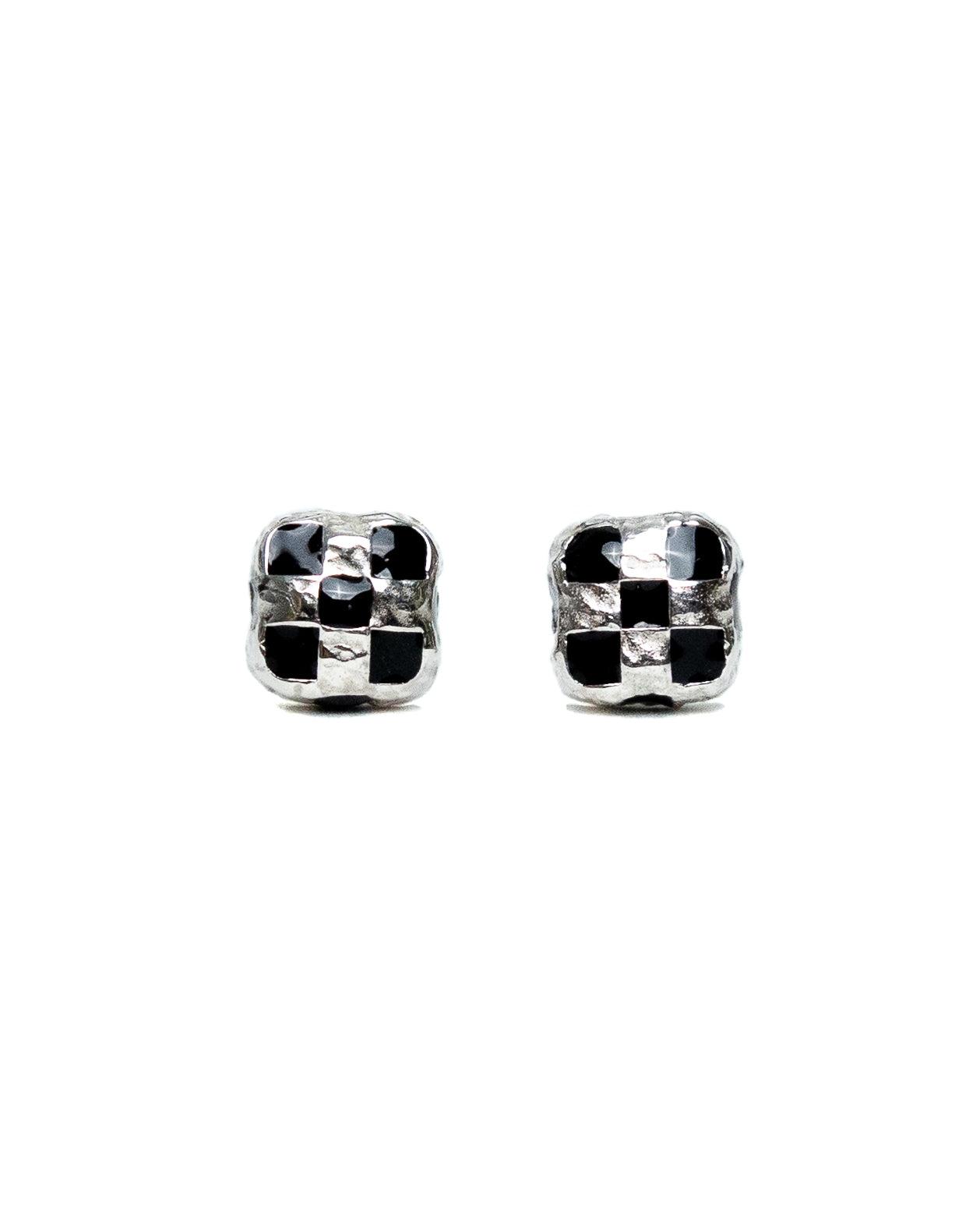 Davie Earrings (Silver 925/Black Resin)