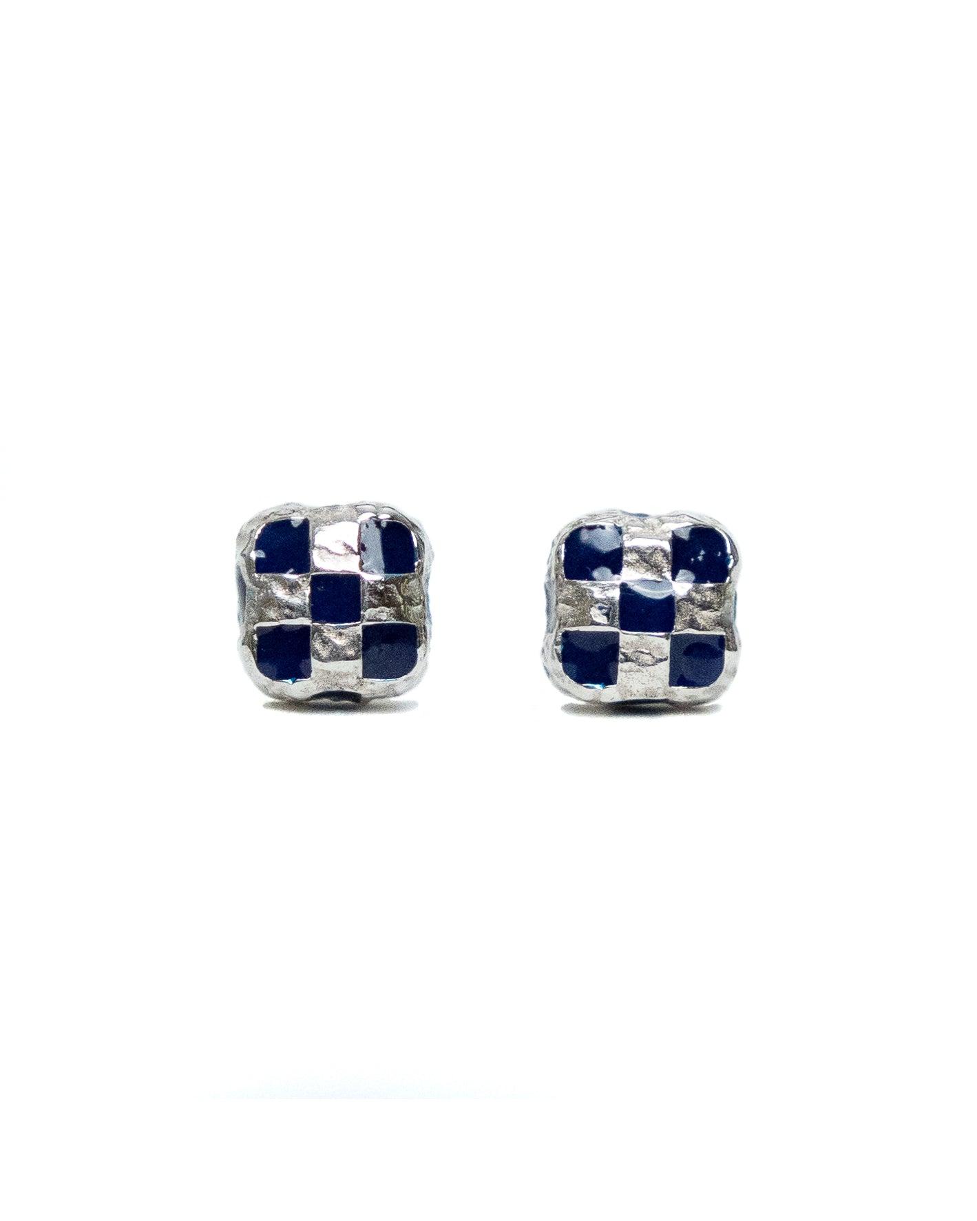 Davie Earrings (Silver 925/Navy Resin)