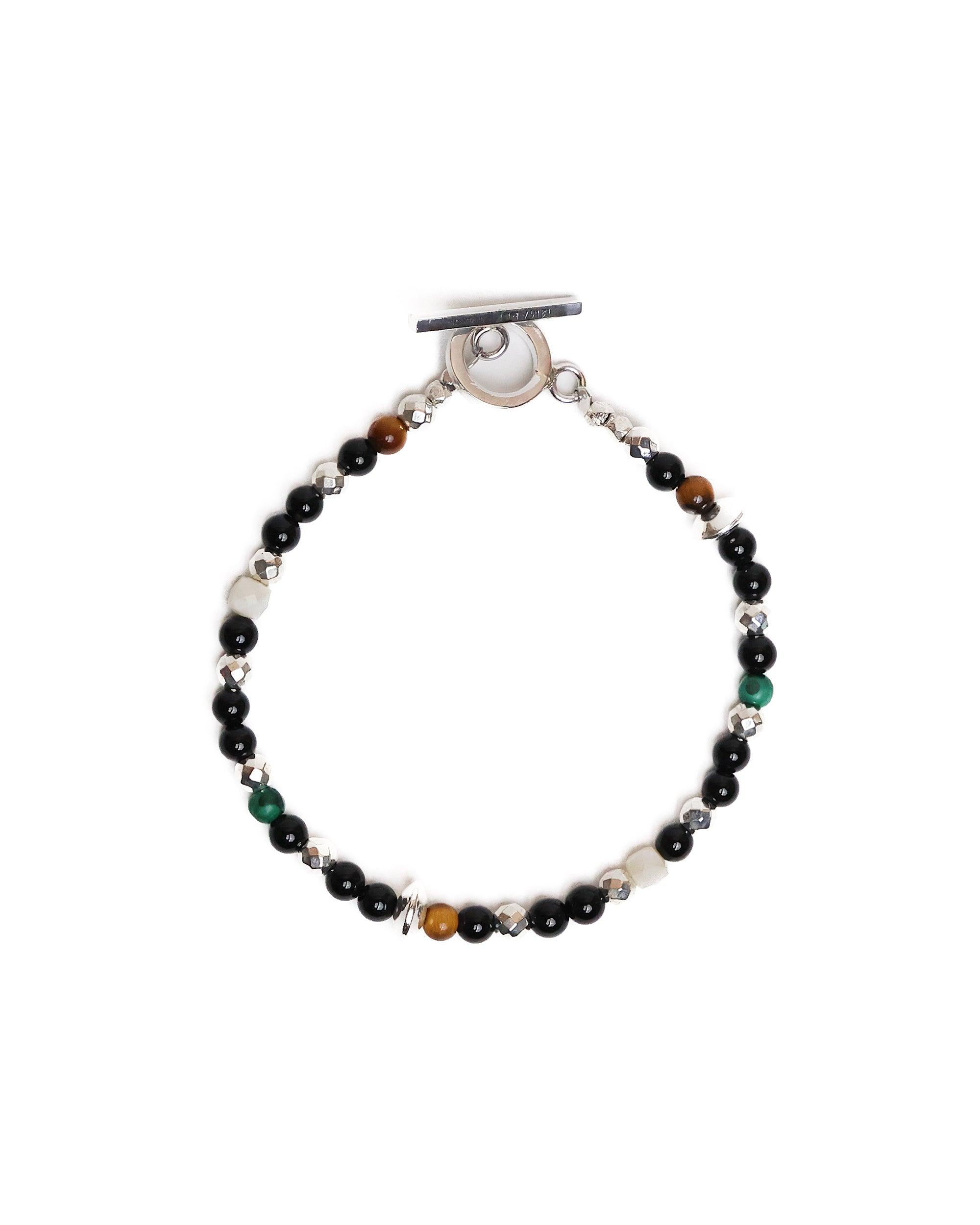 Madina Beaded Bracelet (Silver 925/Black)