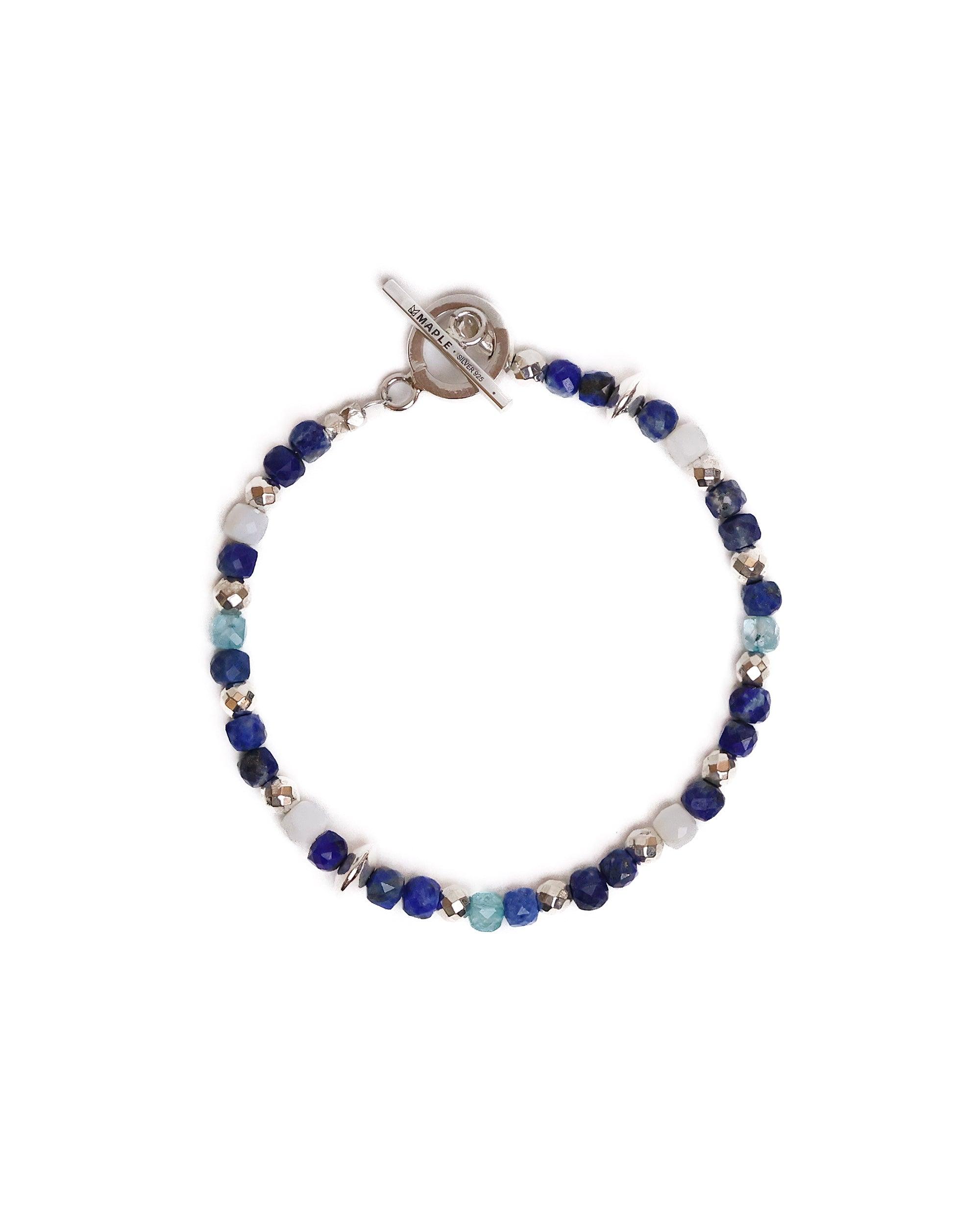 Madina Beaded Bracelet (Silver 925/Navy)