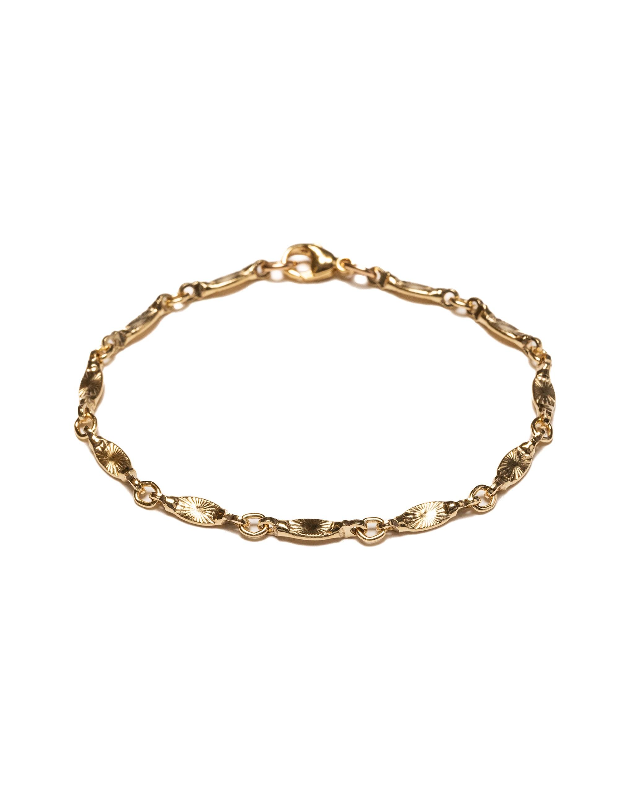 Sunburst Chain Bracelet (14K Gold)
