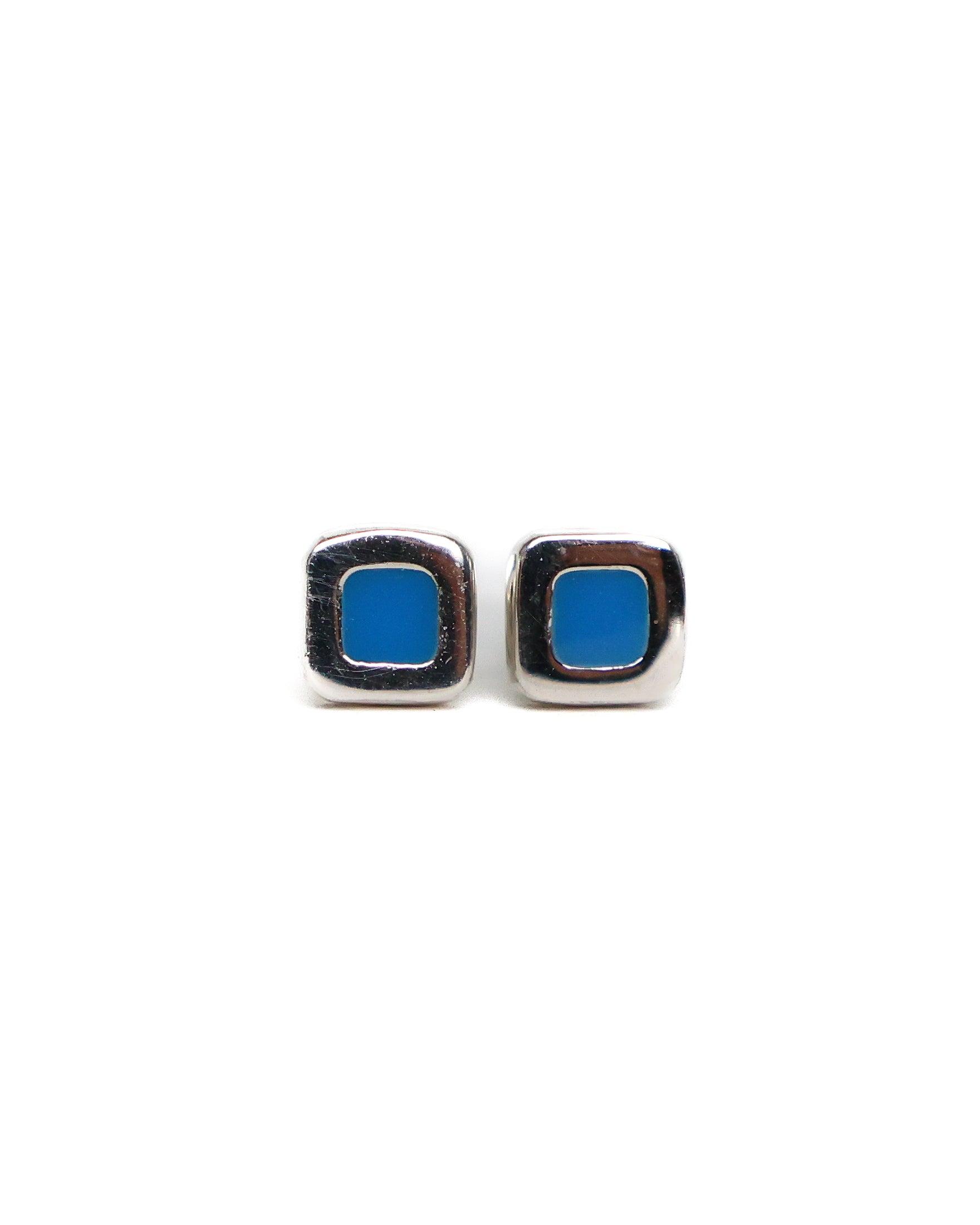 Sylvester Stud Earrings (Silver 925/Turquoise Resin)