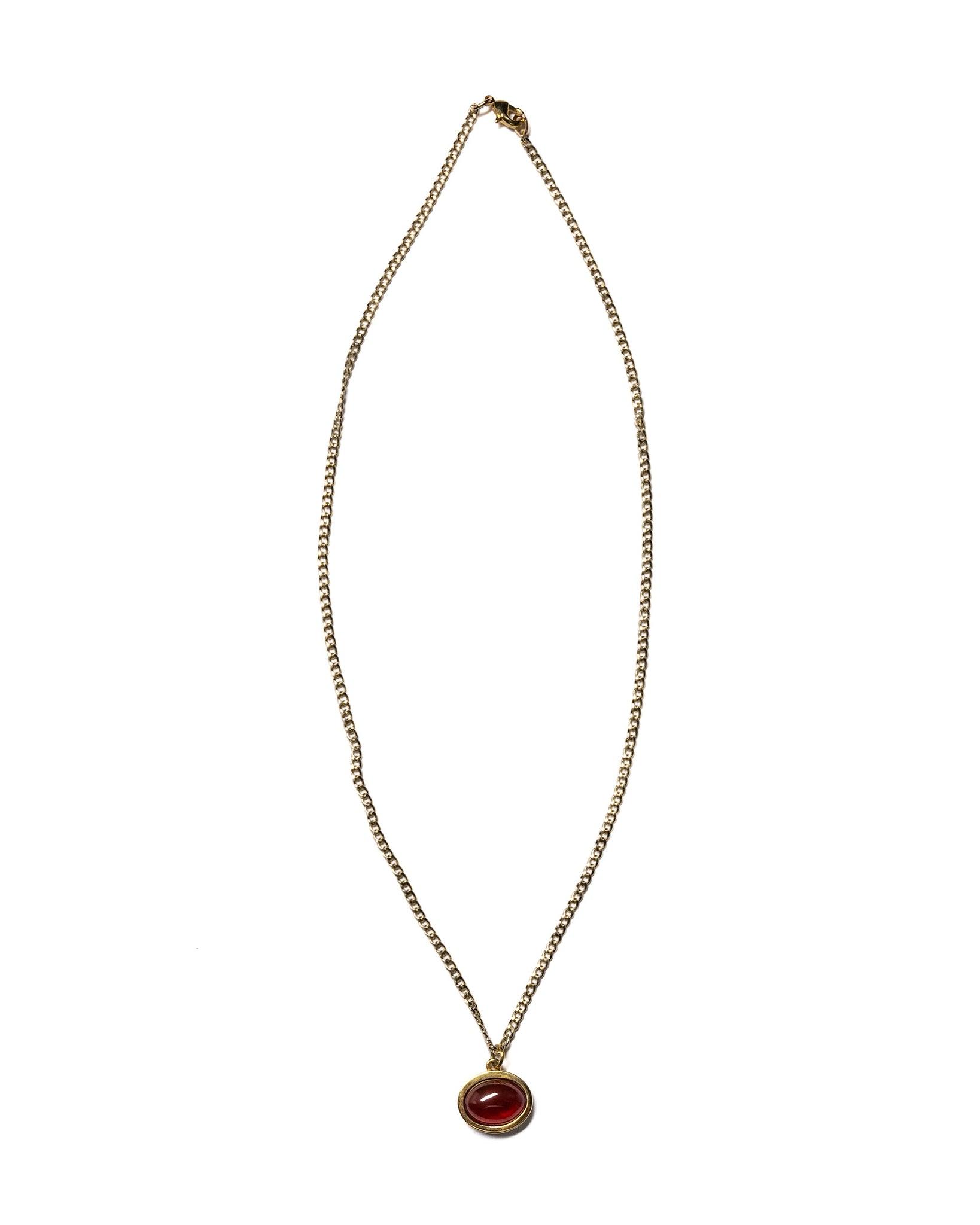 Tubby Chain (14K Gold/Red Garnet)