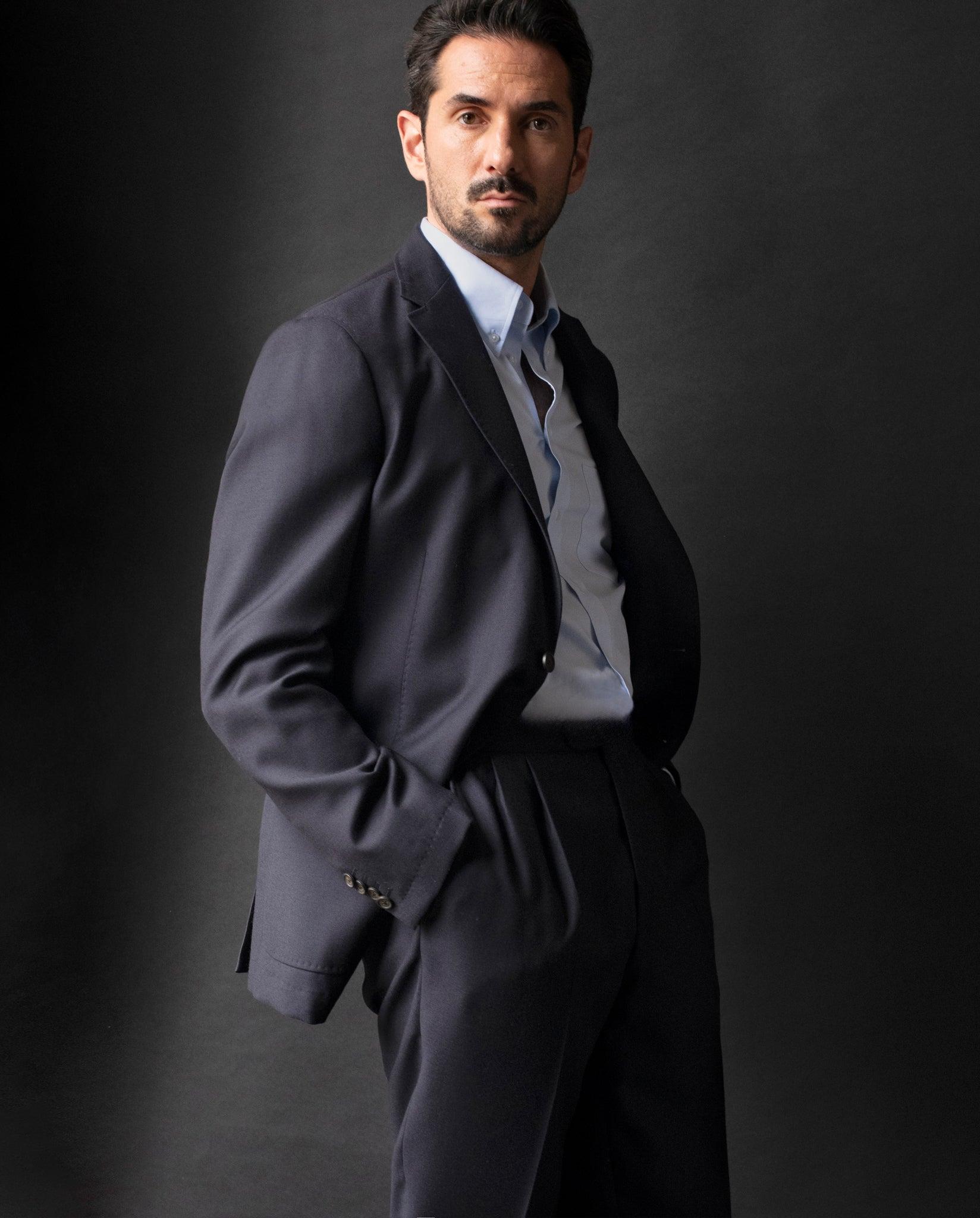 Barnes Navy Wool Blazer