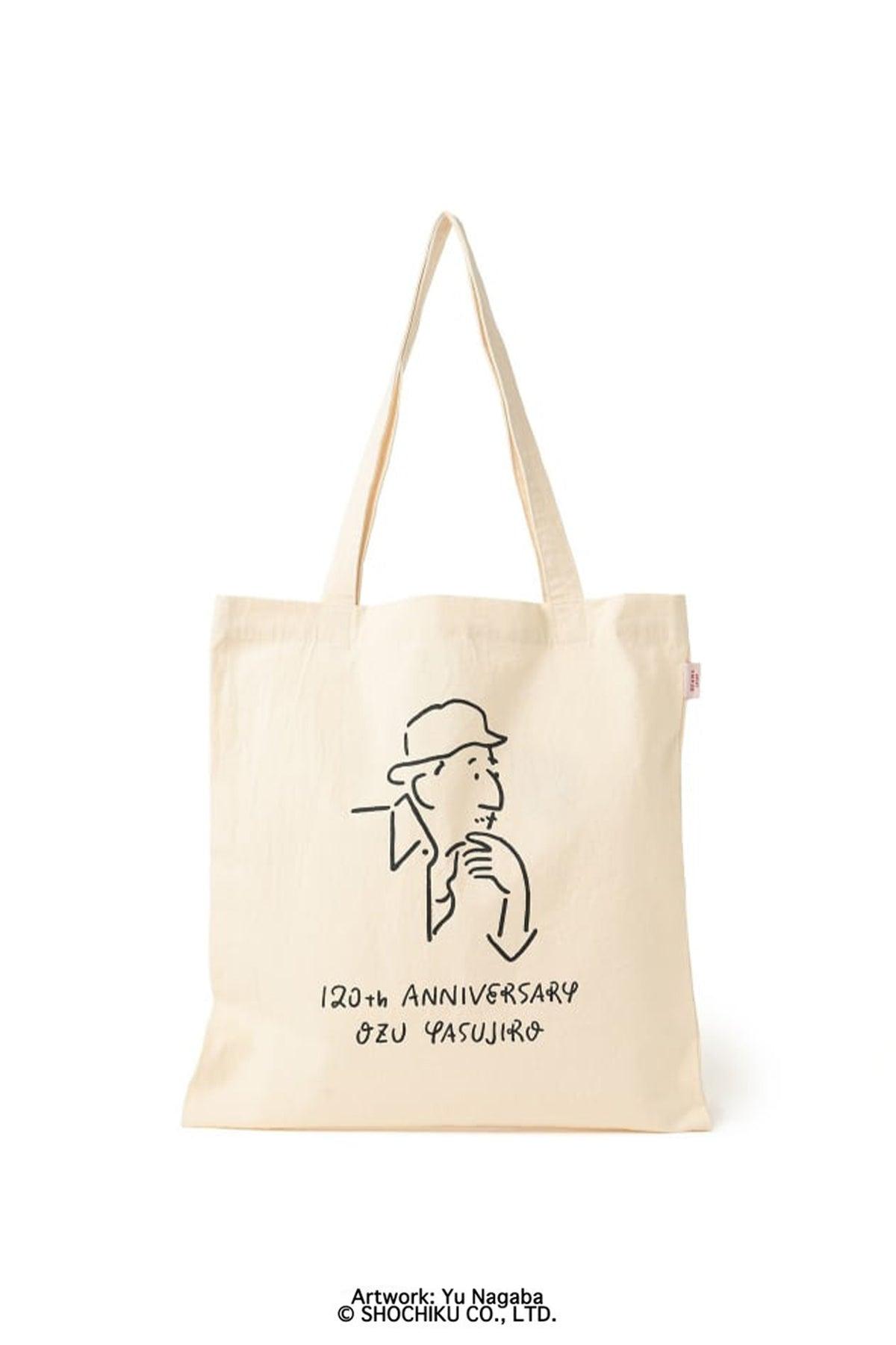 Yasujiro Ozu x BEAMS JAPAN Logo Tote Bag - Off White