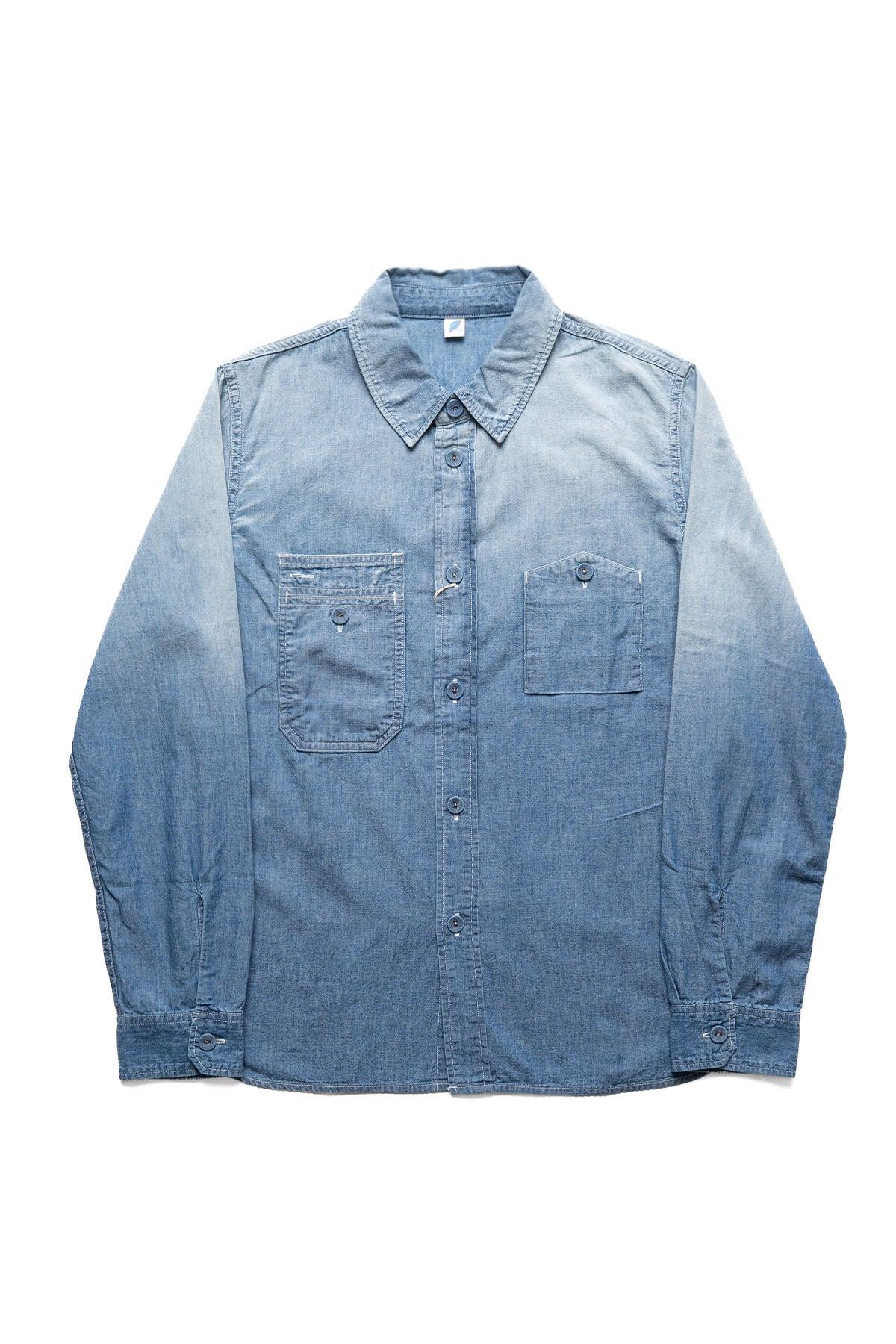 Selvedge Chambray Double Pocket Shirt - Used Wash
