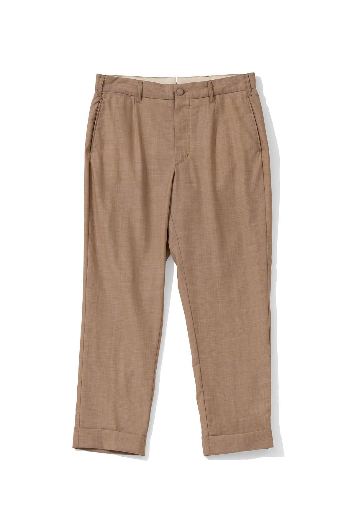 Andover Pant for Nepenthes NY and Blue in Green - Khaki Tropical Wool