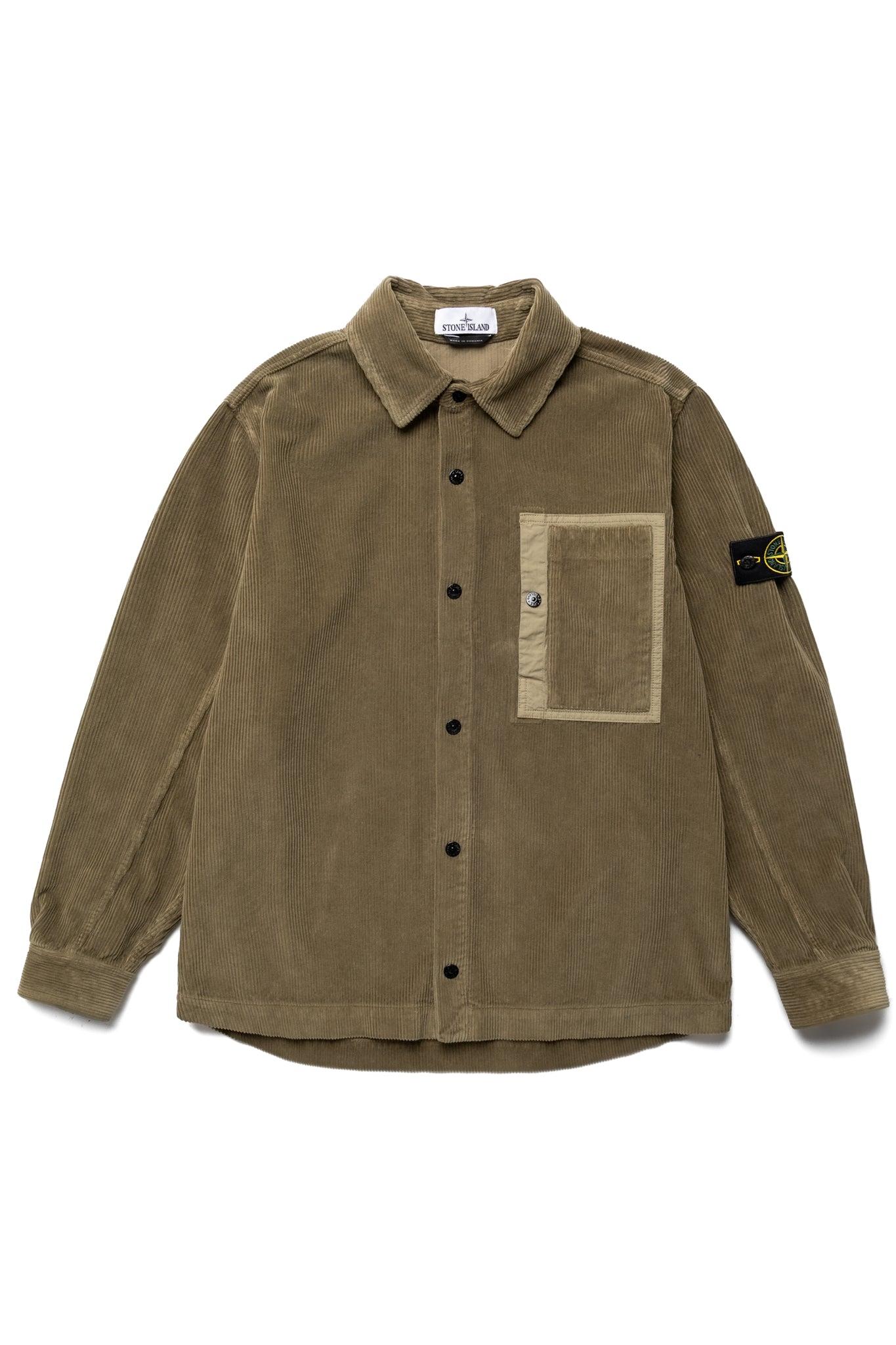 Overshirt In Organic Cotton Corduroy 800 - Military Green