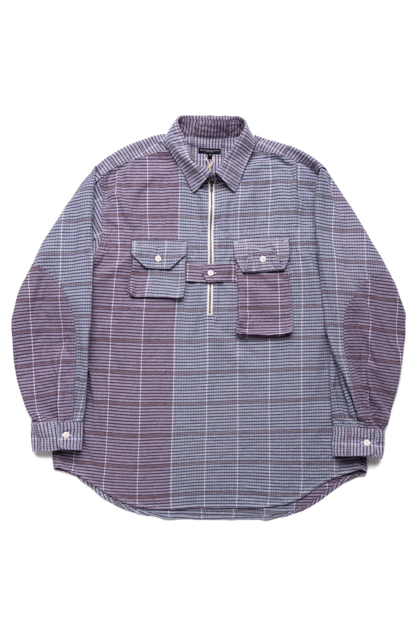 Binocular Shirt Cotton Color Block Check - Multi Color