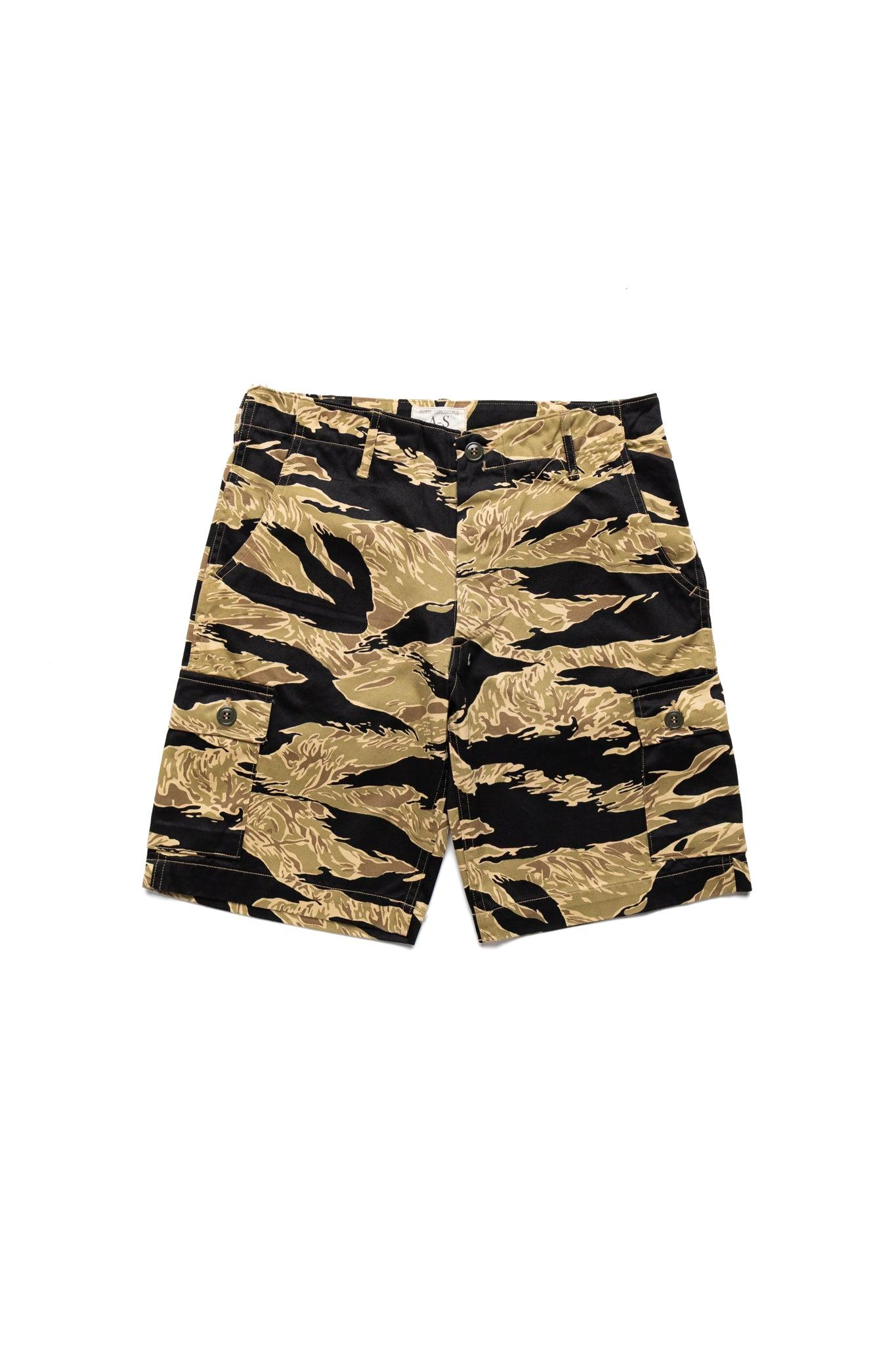 Gold Tiger Pattern Trousers Shorts