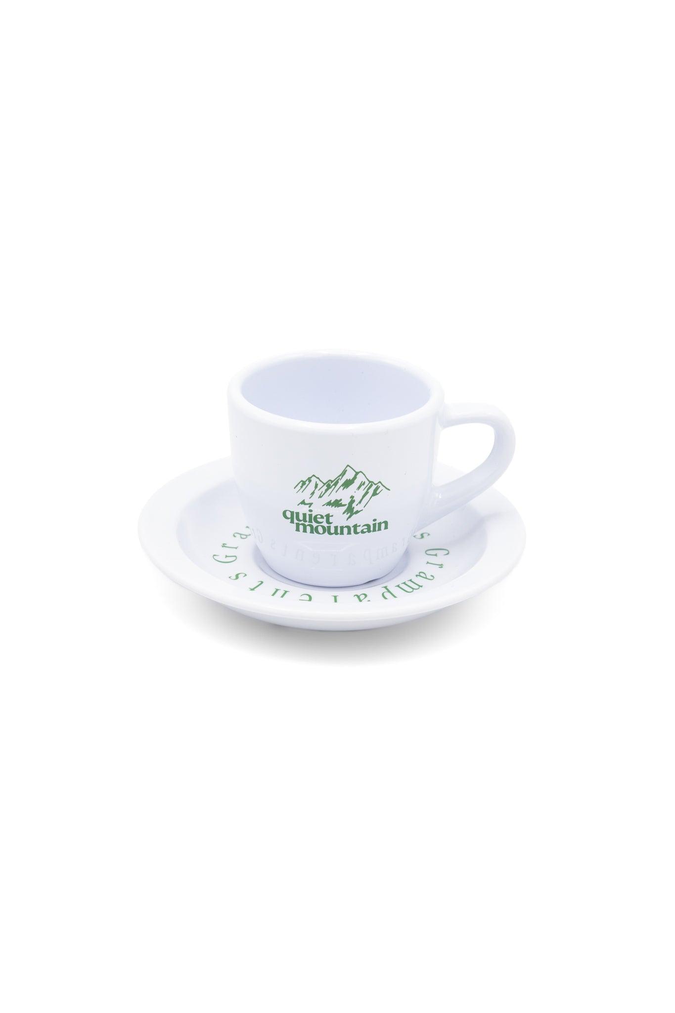 x quiet mountain cafe Espresso Cup & Saucer Set