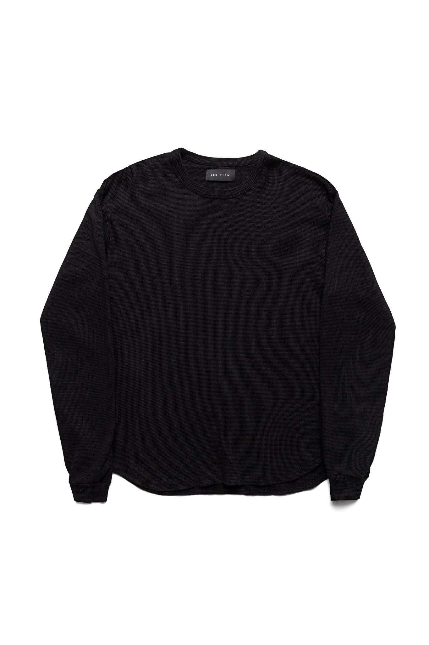Thermal Baseball Hem Tee - Jet Black