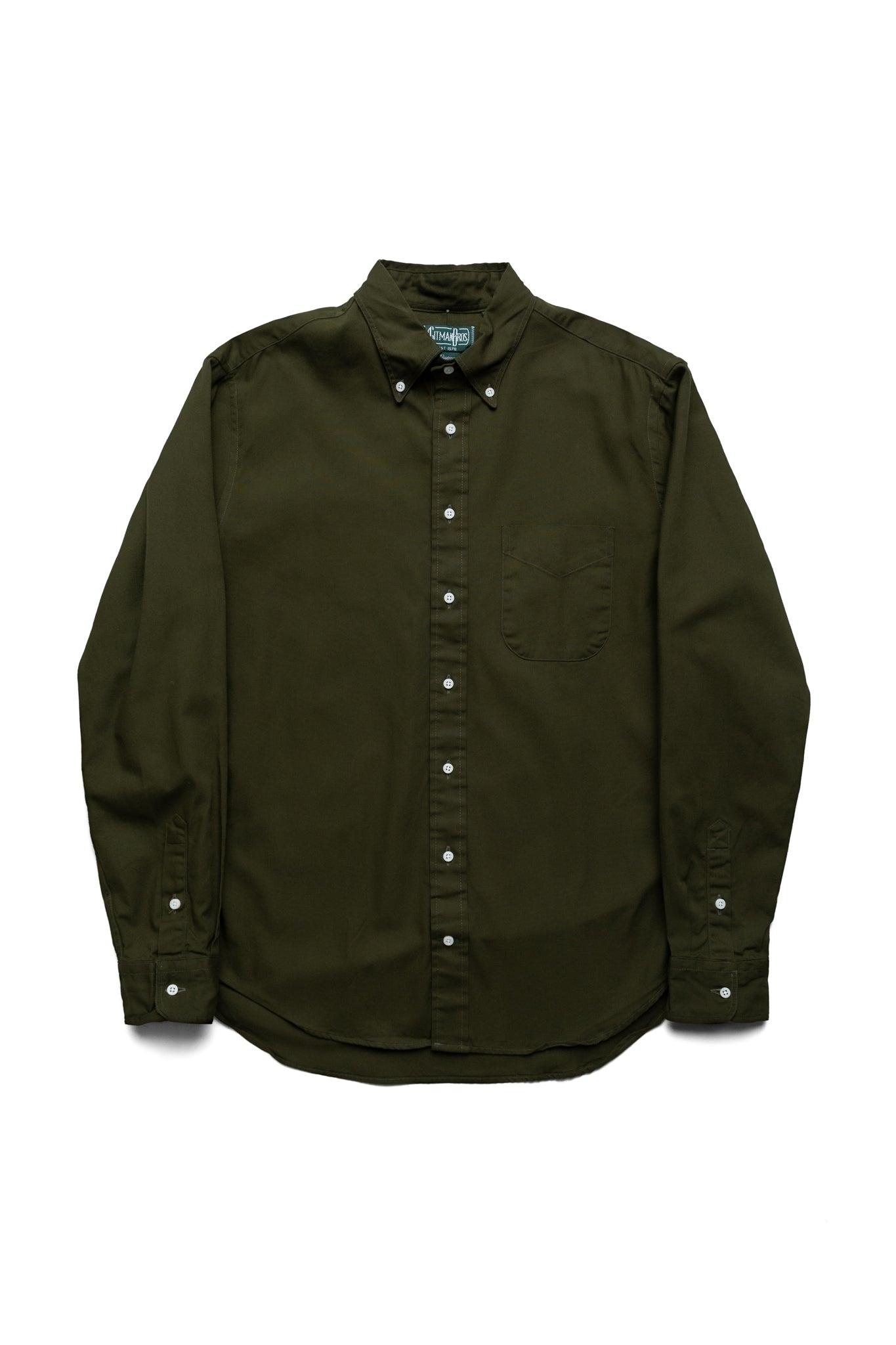 Overdye Oxford L/S Button Down Shirt - Olive