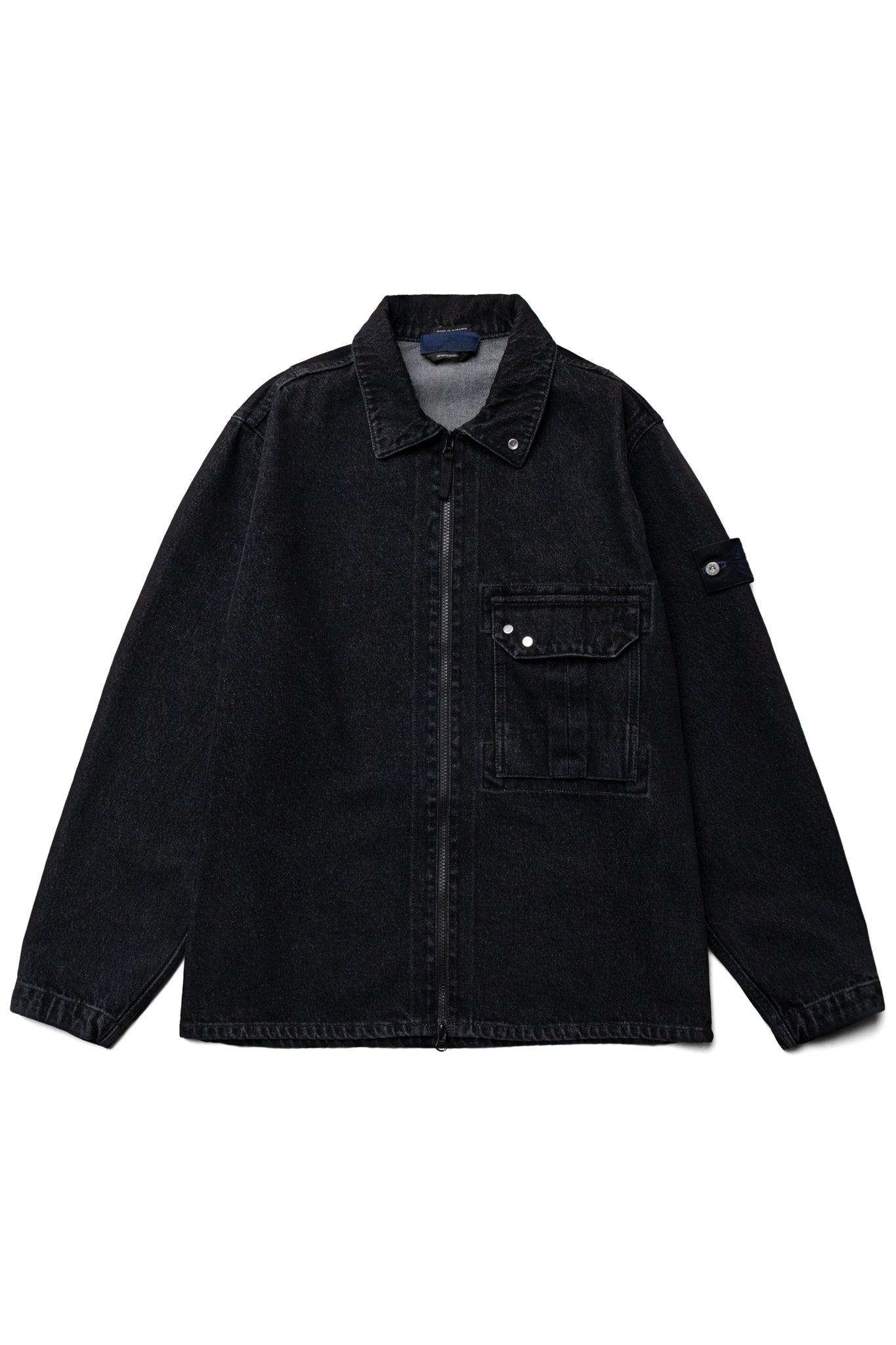 Overshirt 13oz Denim LIGHT BULL DENIM-TC - Black Medium Wash