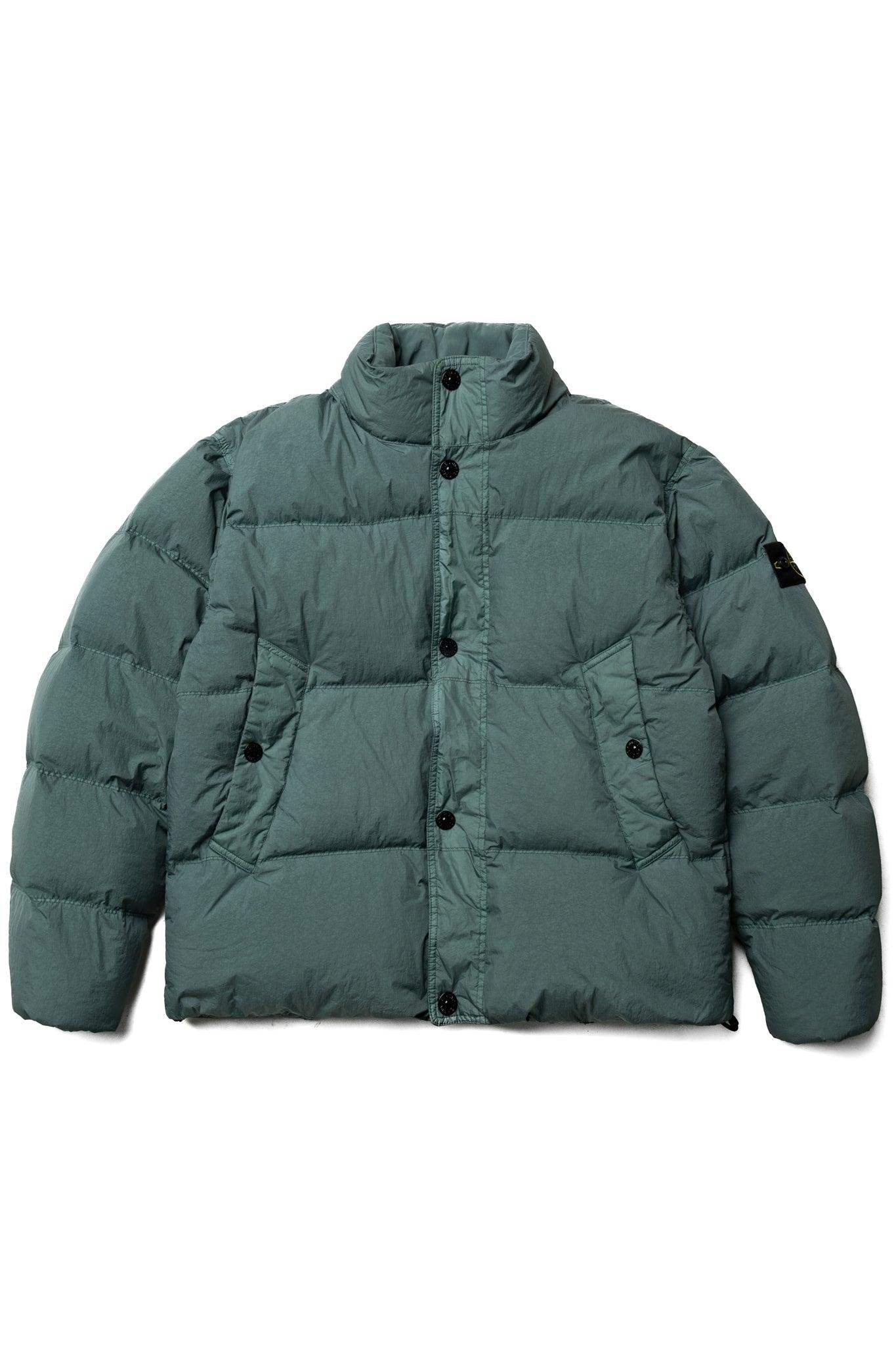 Stand Collar Down Jacket CRINKLE REPS NY - Ocean Green