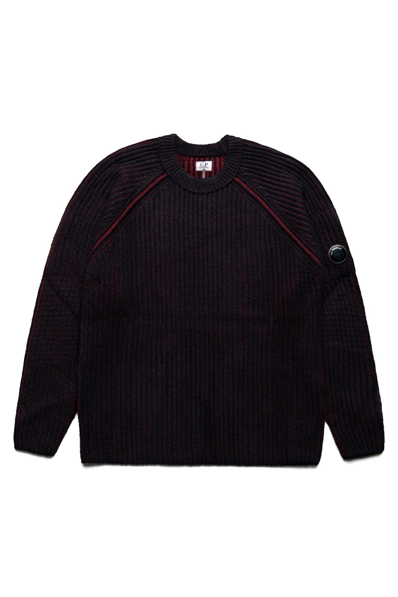Knitwear Crew Neck In Chenille Fleece Knit With Lens - Andorra