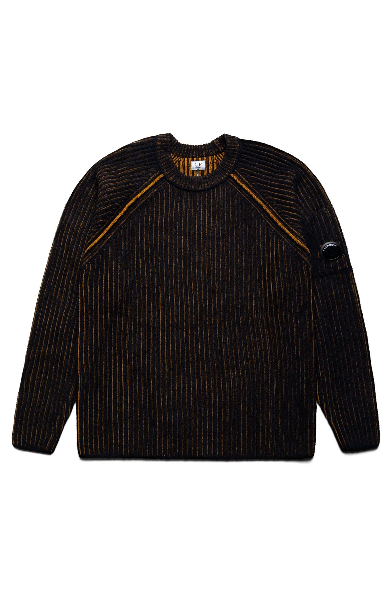 Knitwear Crew Neck In Chenille Fleece Knit With Lens - Buck Thorn Brown