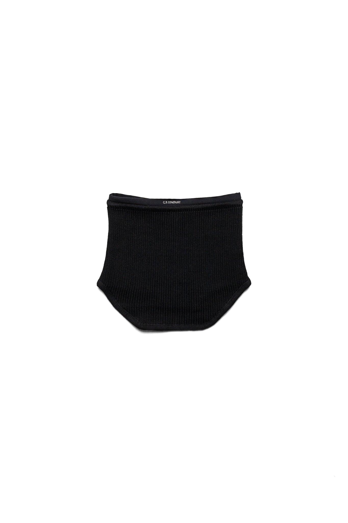 Extra Fine Merino Wool Knit Scarf - Black