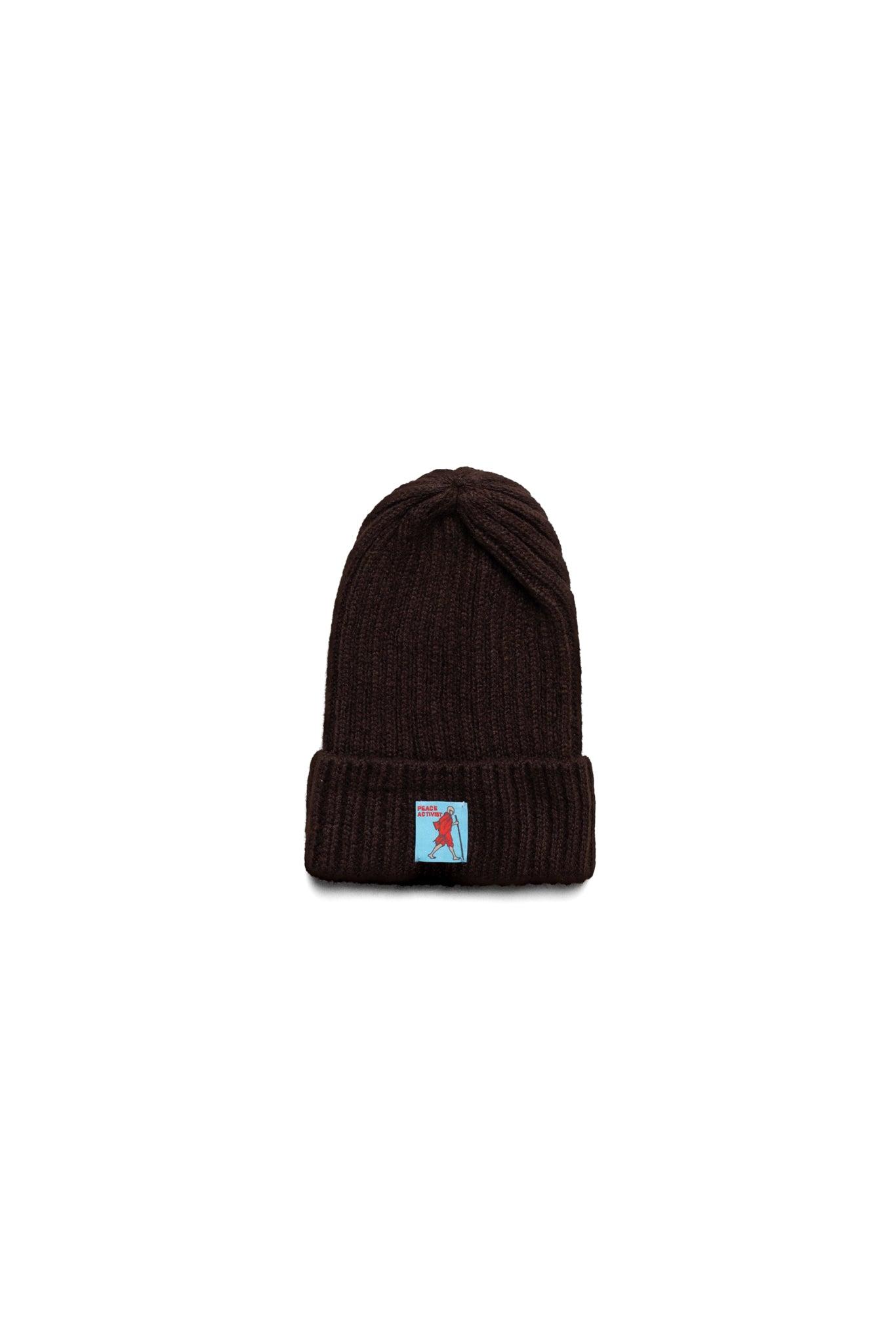 5G Wool Knit Cap - Brown