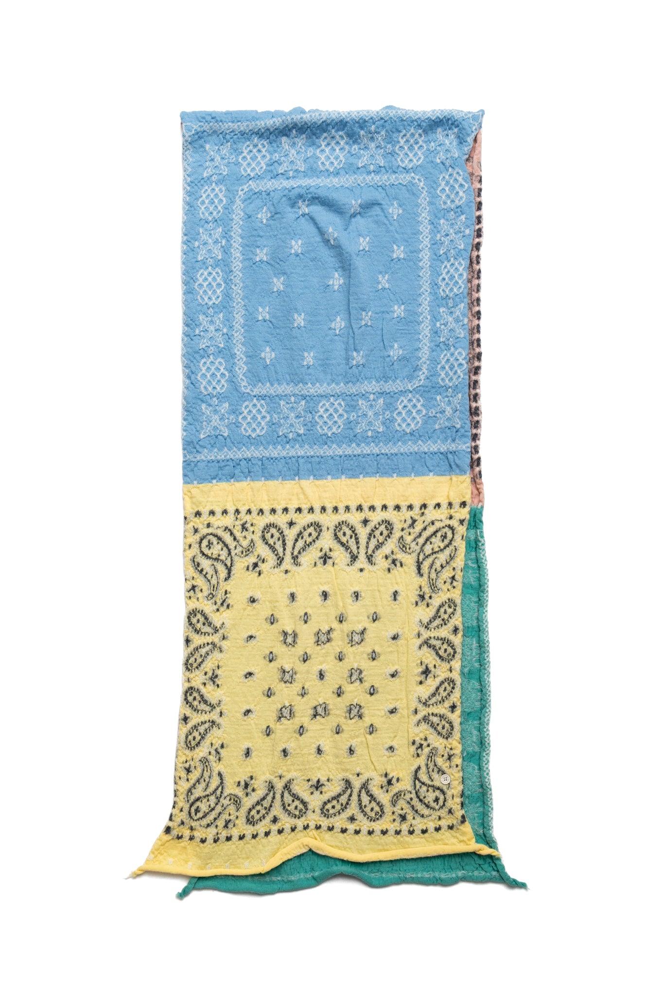 Fulling Wool HAPPY Scarf PASTEL BANDANA - Lemon Yellow