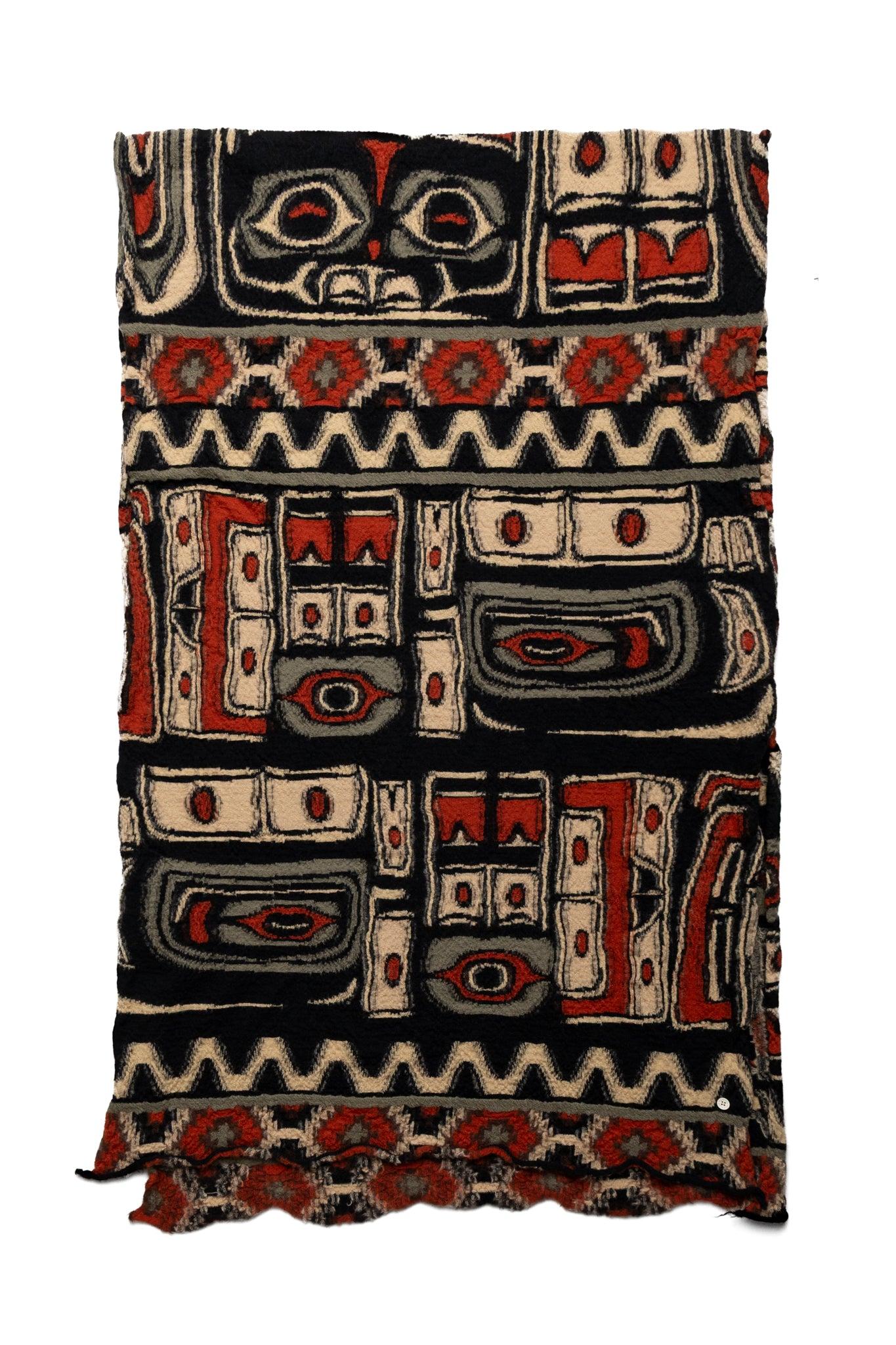 Fulling Wool Scarf ALASKA RAVEN - Orange