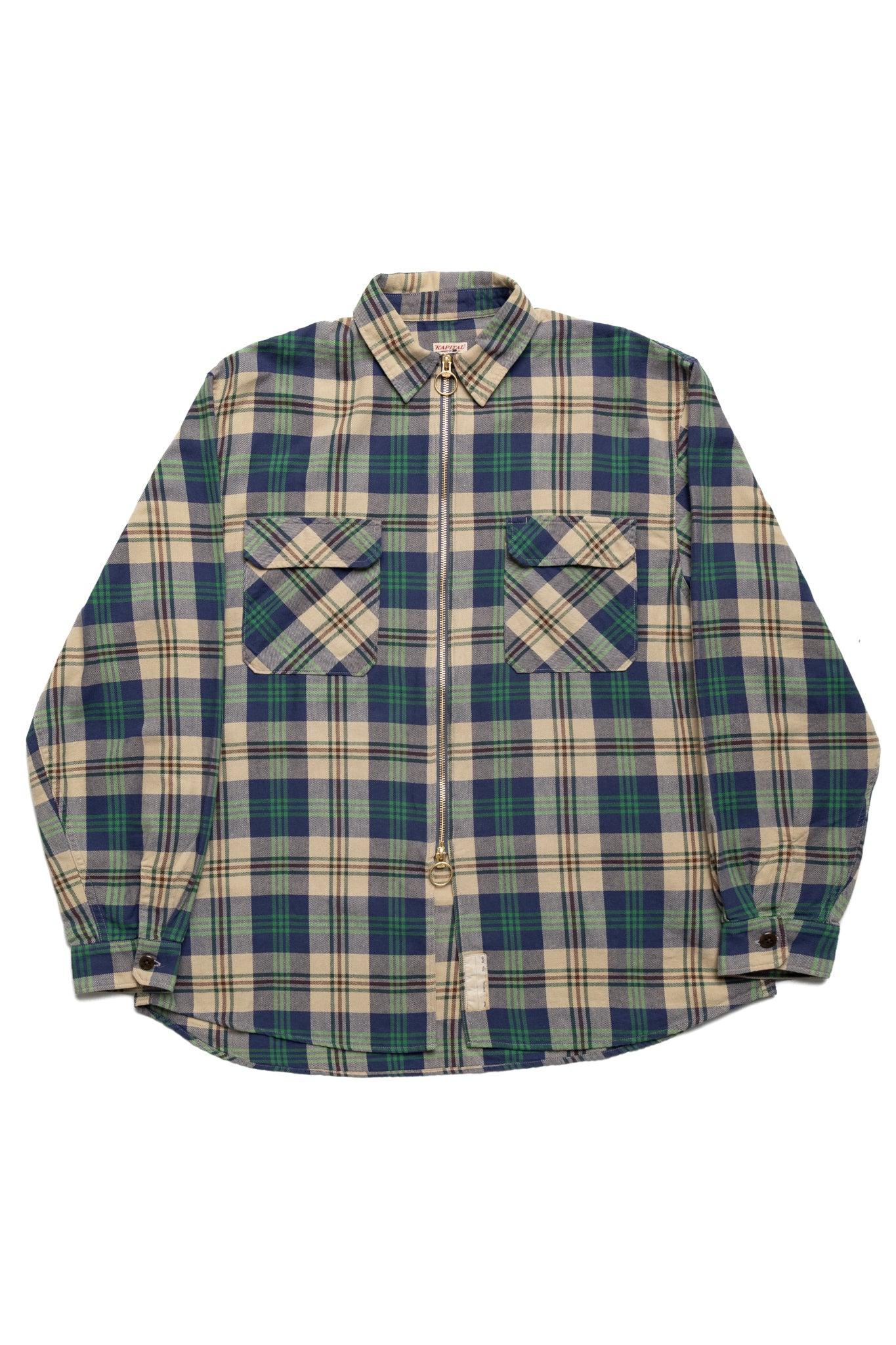 Columbia Check Drizzler Work Shirt - Green