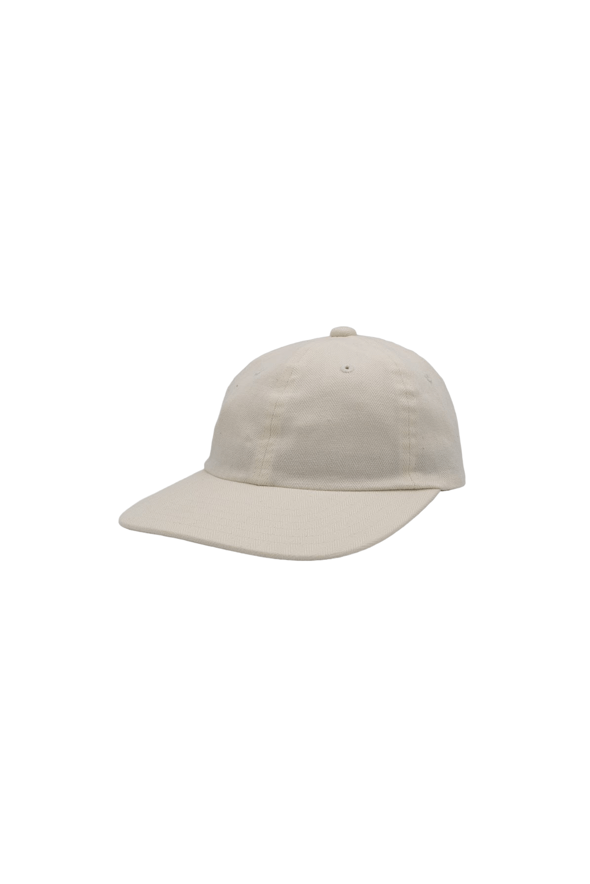 6 Panel Herringbone Cap - Ivory