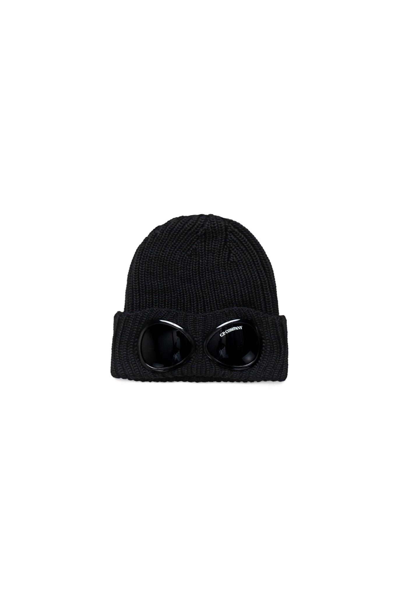 Extra Fine Merino Wool Goggle Beanie - Black
