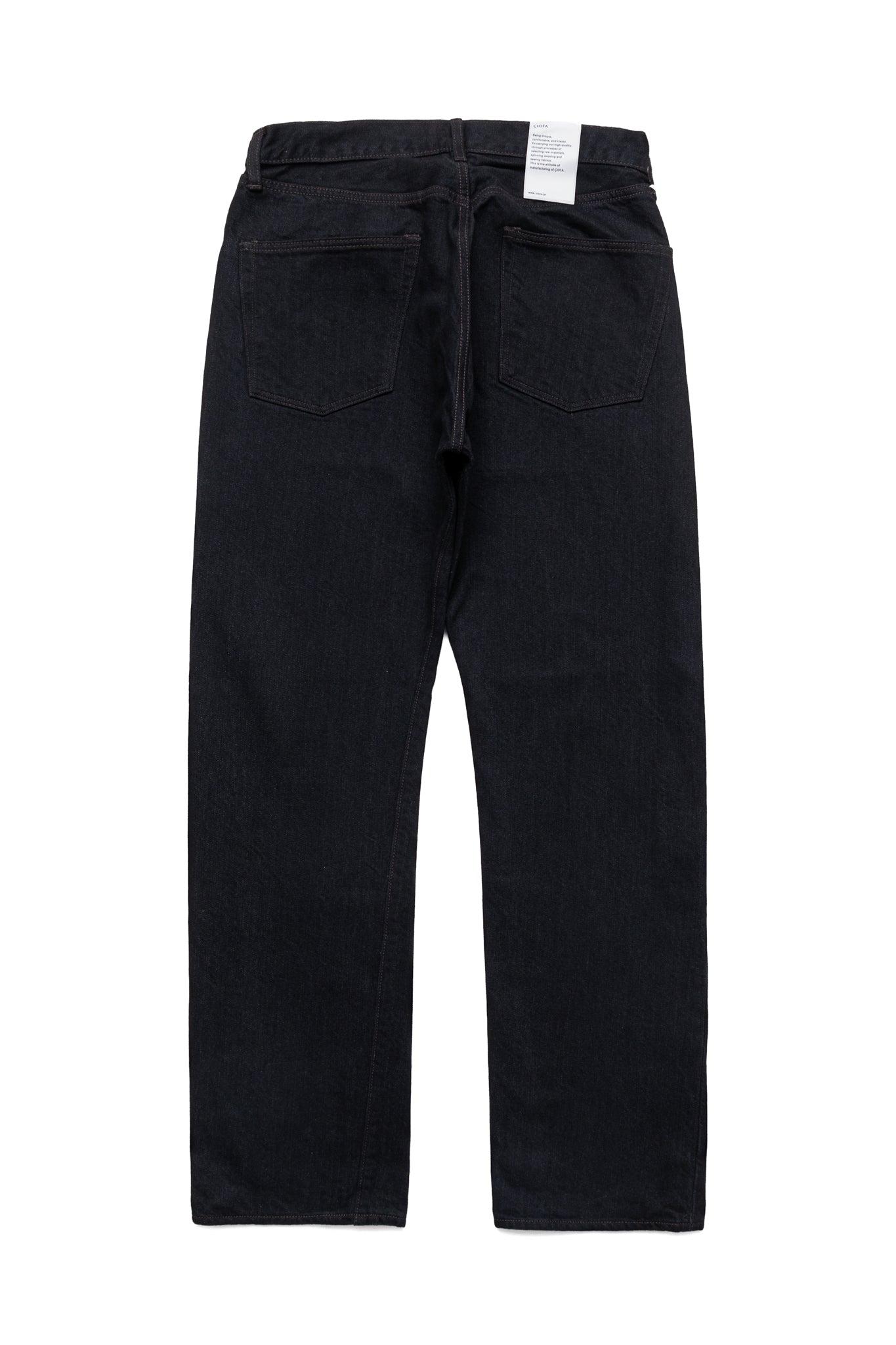 Straight 5 Pocket Pants - Black