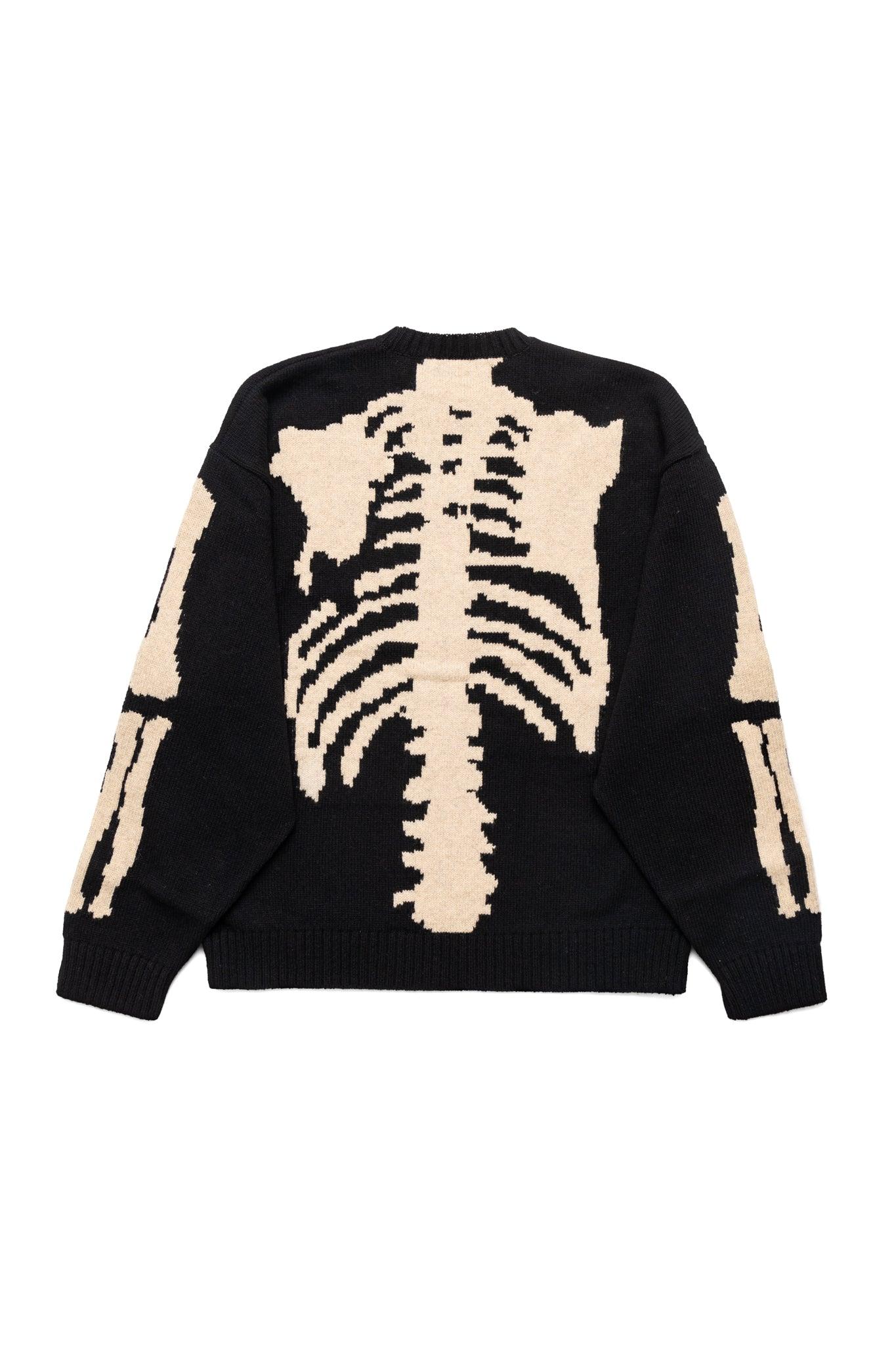5G Wool BONE Crew Sweater - Black