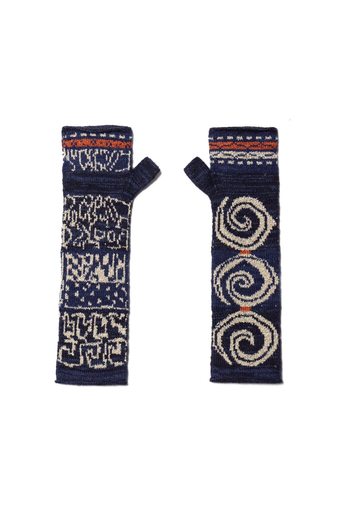 AINU x KUBA 2Ways Mittens - Navy