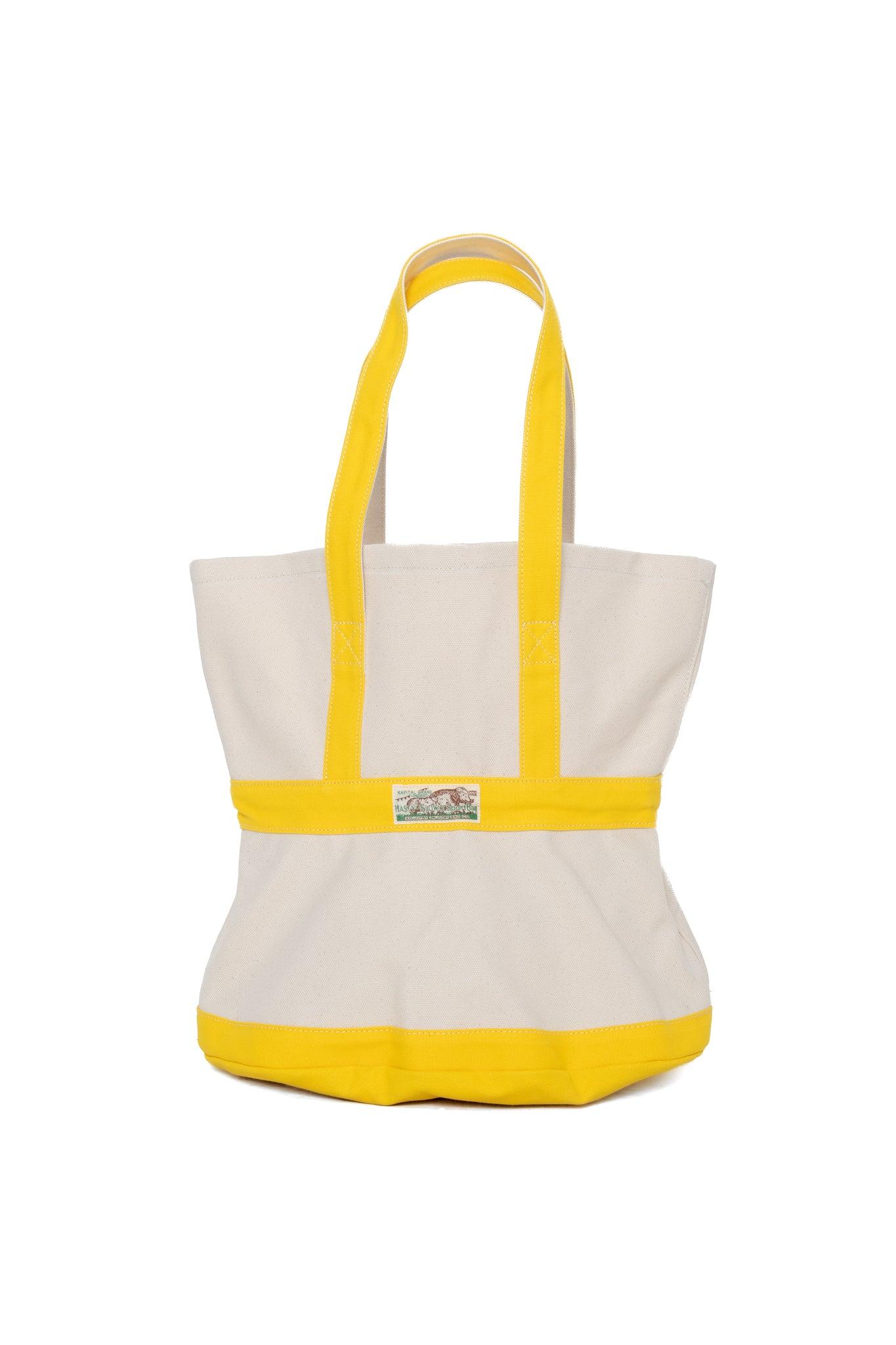 #4 Canvas ELEPHANT TOTE BAG M - Ecru x Yellow
