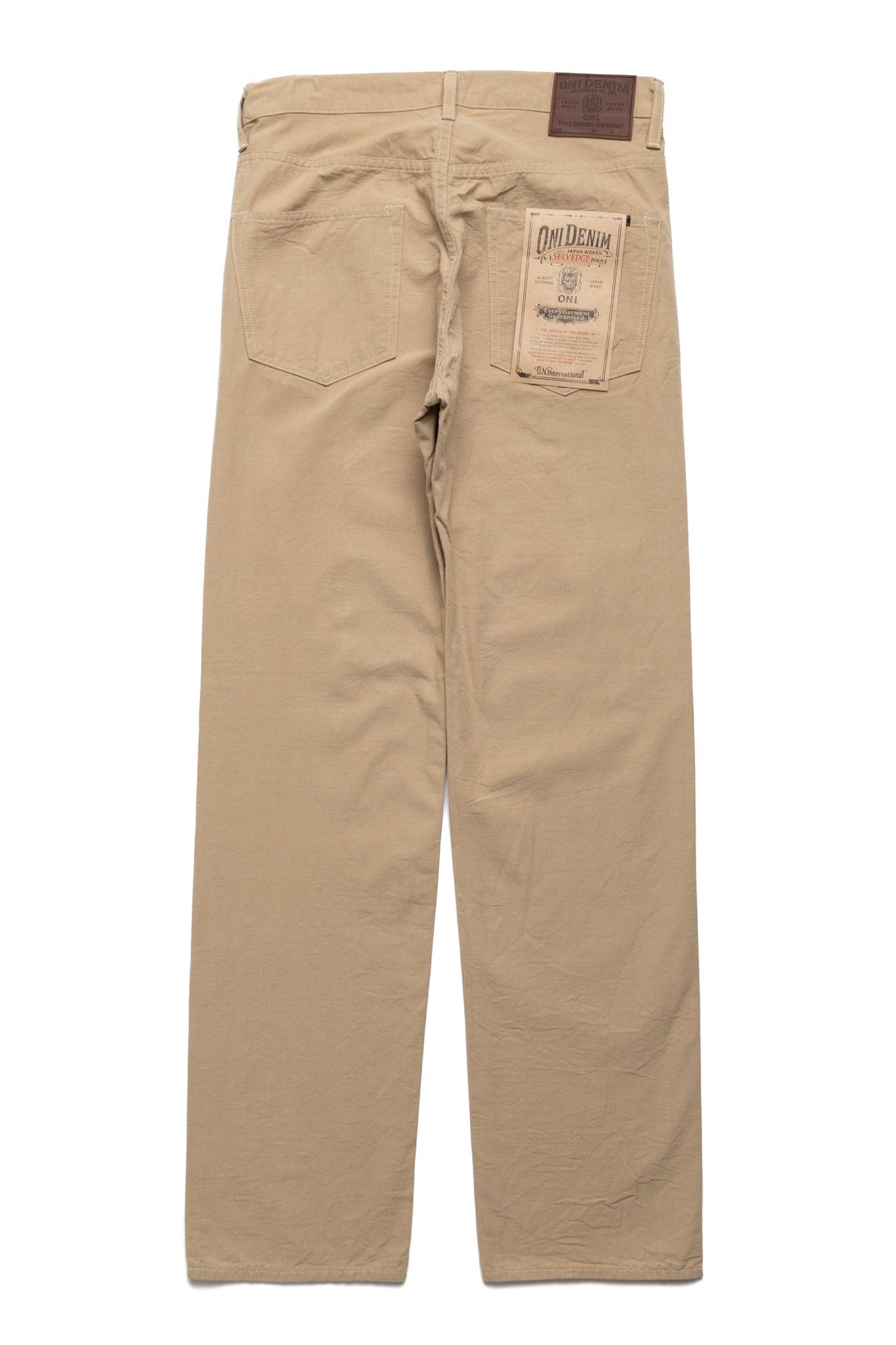 266-8SVCBE Relax Straight 8oz Selvedge Chambray - Beige