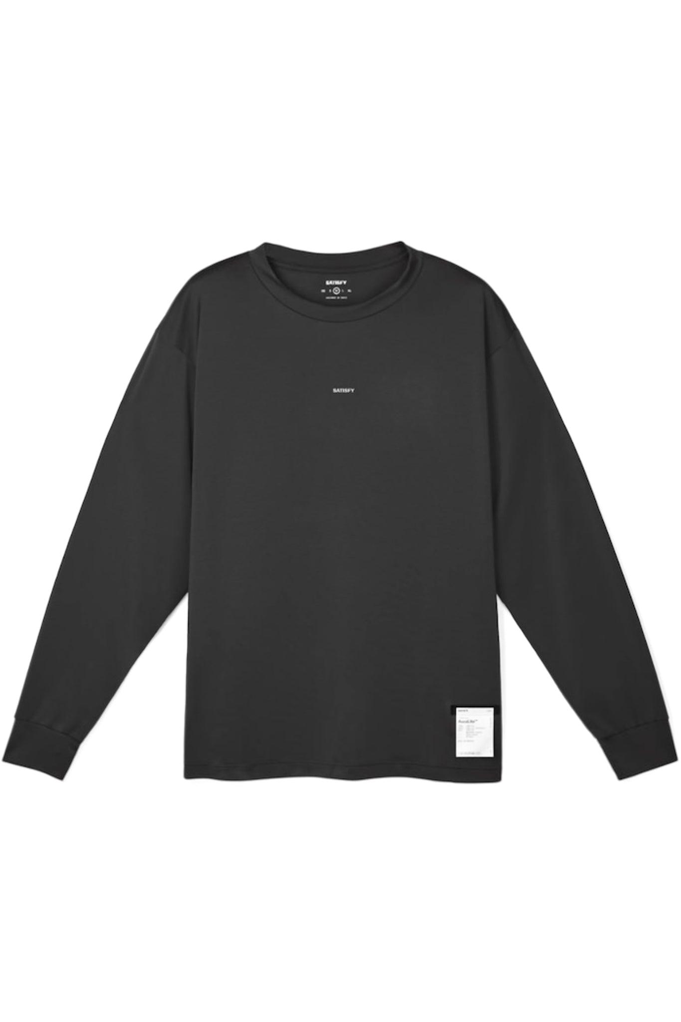 AuraLite Long Tee Centered Logo - Black