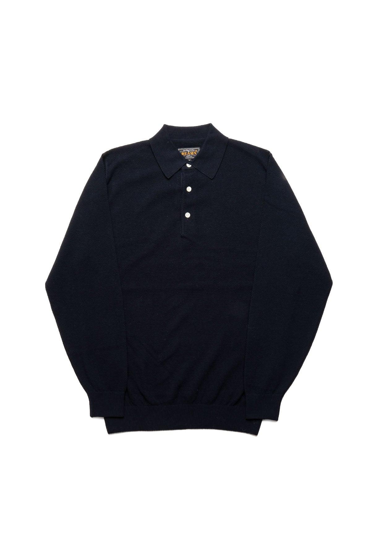 Knit Polo Pique 14G - Black