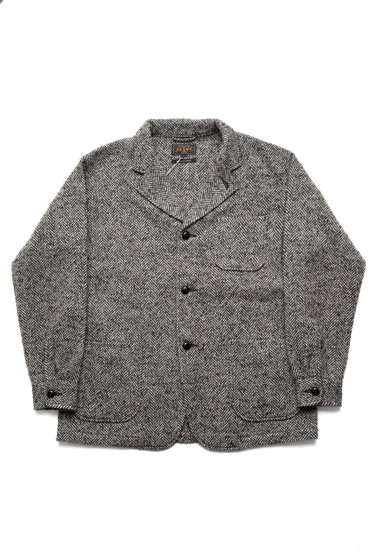 4B Cuffs Jacket Herringbone - Black