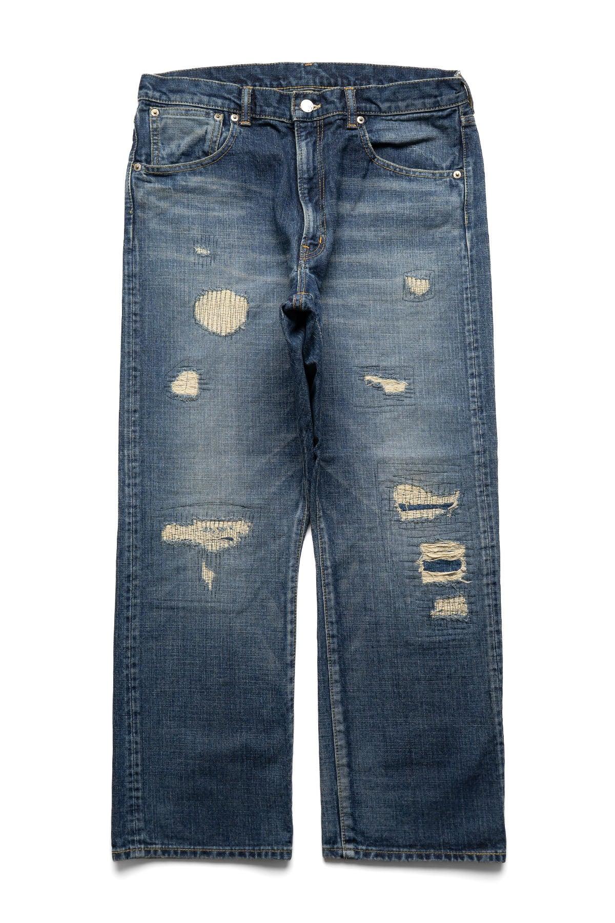 5 Pocket Classic (L) Denim Repair - Hard Wash + Repair