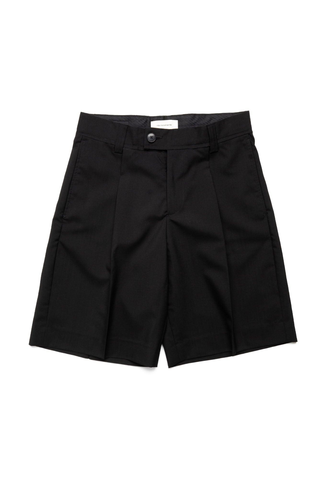 Classic Shorts - Black Tropical Wool