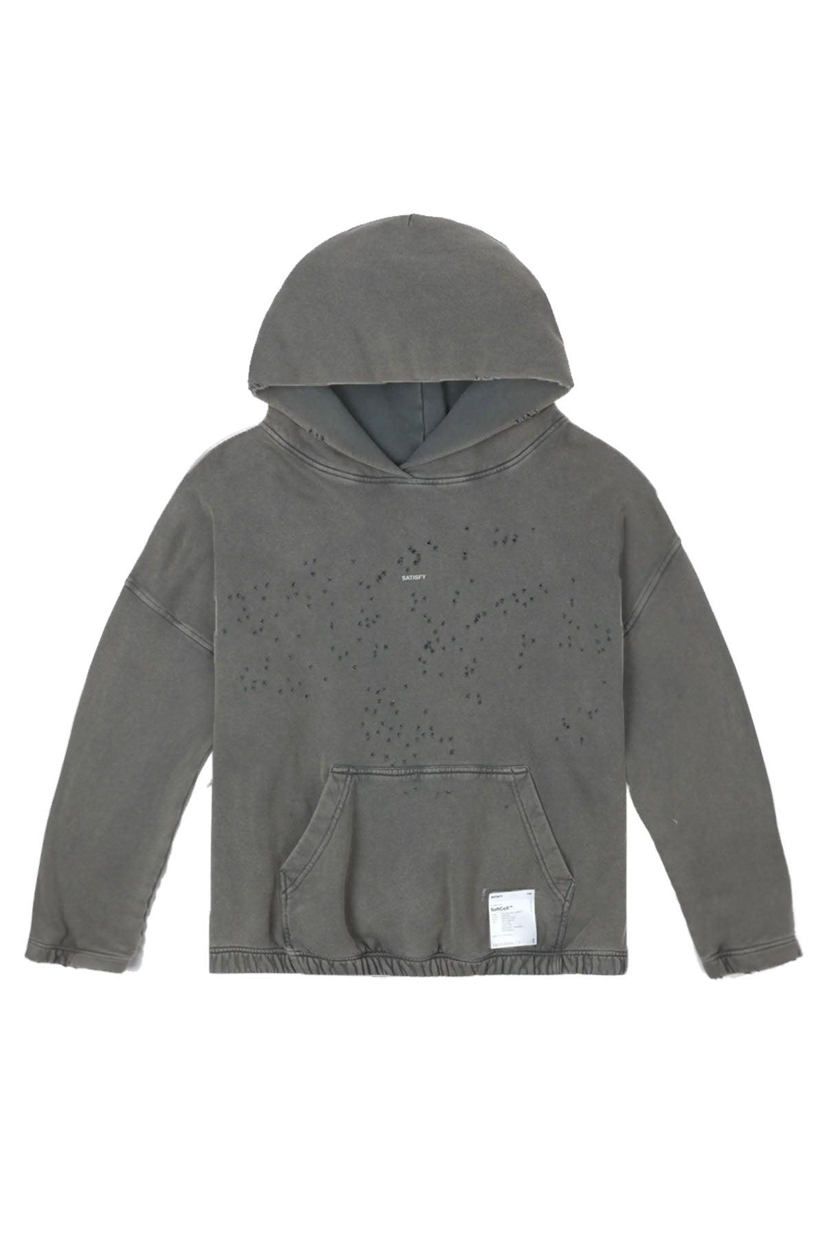 MothTech Hoodie Logo Centered - Faded Black