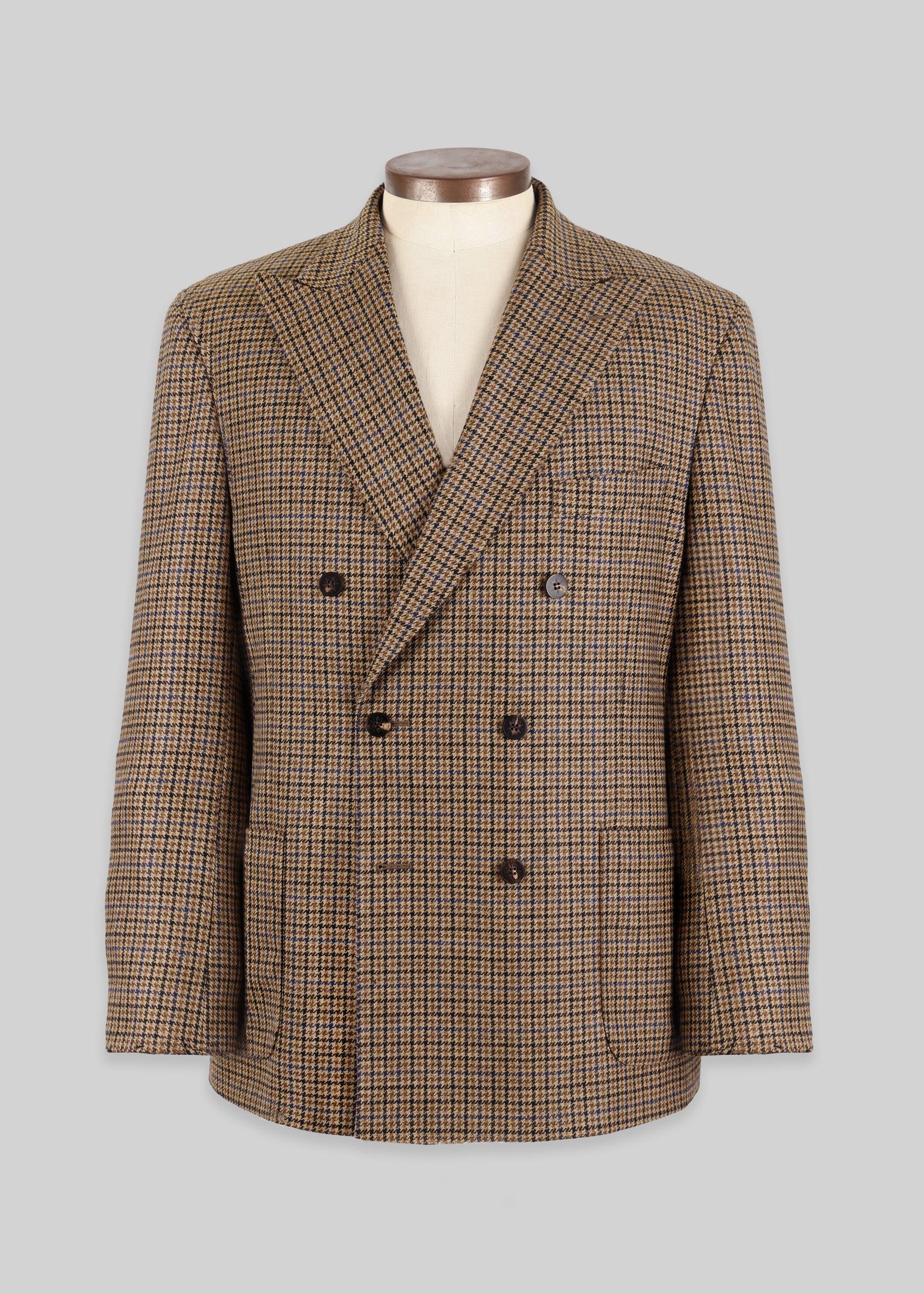 Gun Check Double-Breasted Blazer