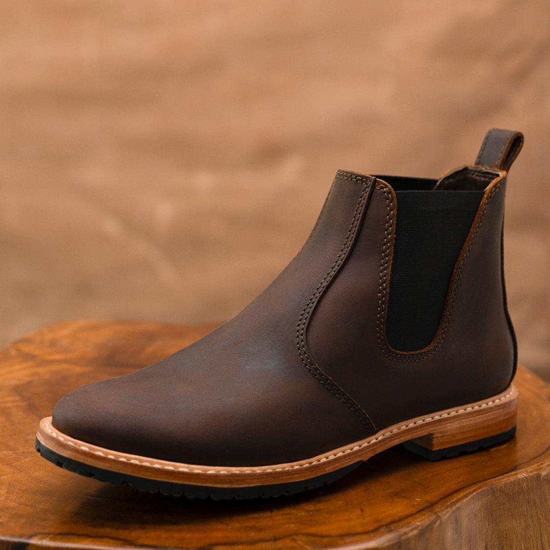Chicago Chelsea Boots 6" (Vintage Brown) Goodyear Welted