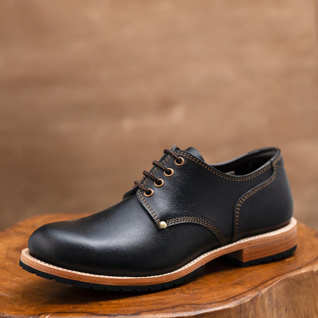 Service Shoe (Raven Black) Goodyear Welted