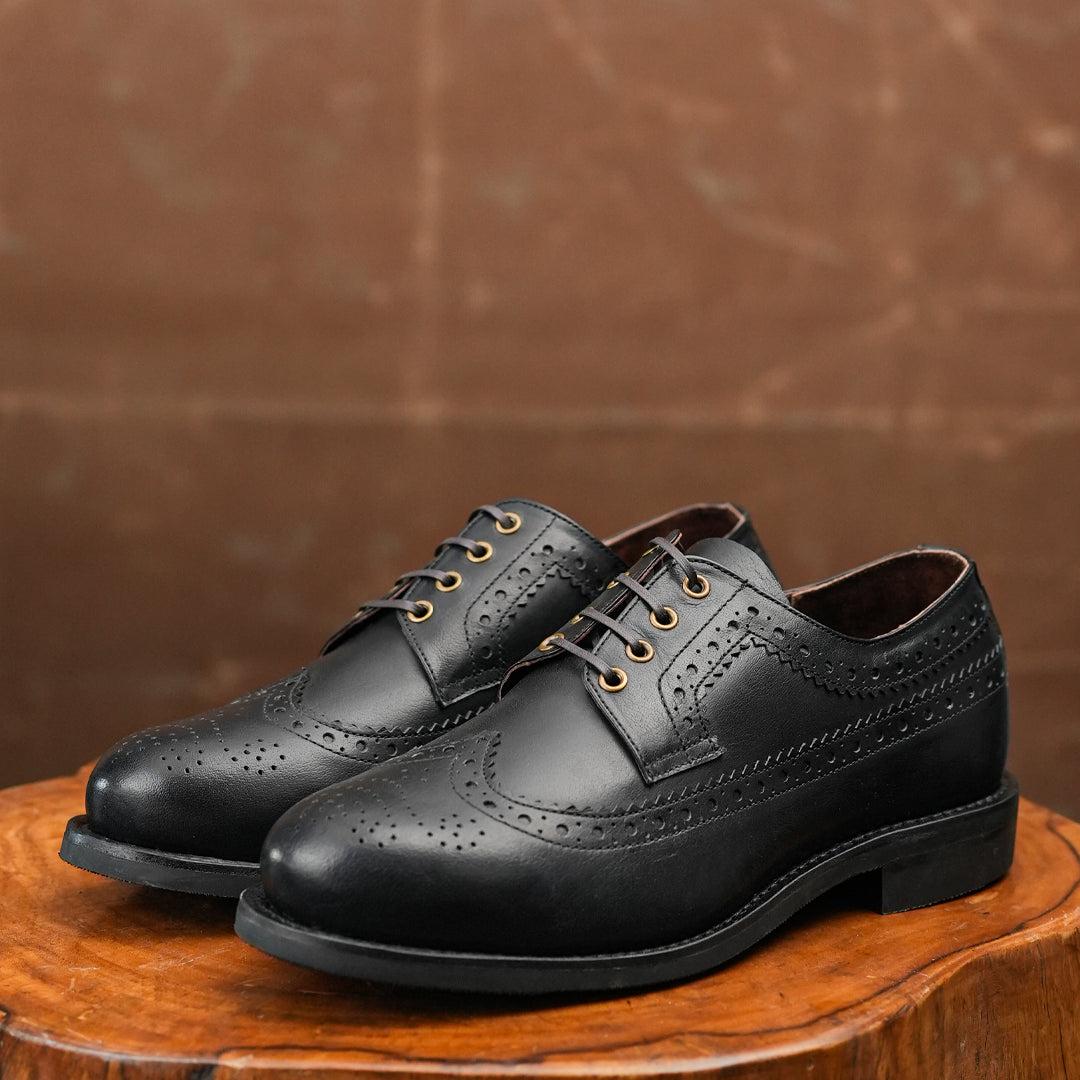 Sterling Brogue Shoes (Raven Black) Goodyear Welted