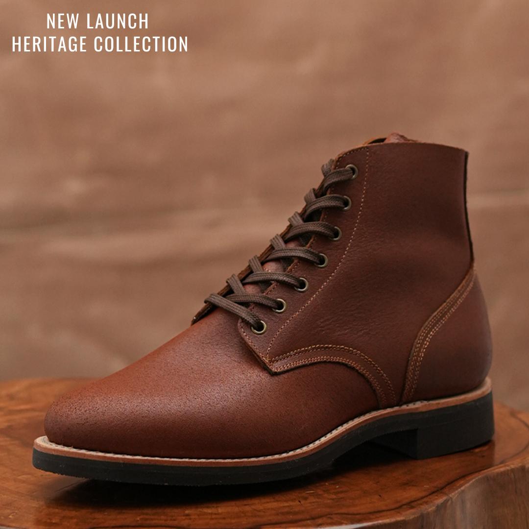The Craft Boondocker Boots (Russet Waxed Roughout) Goodyear Welted