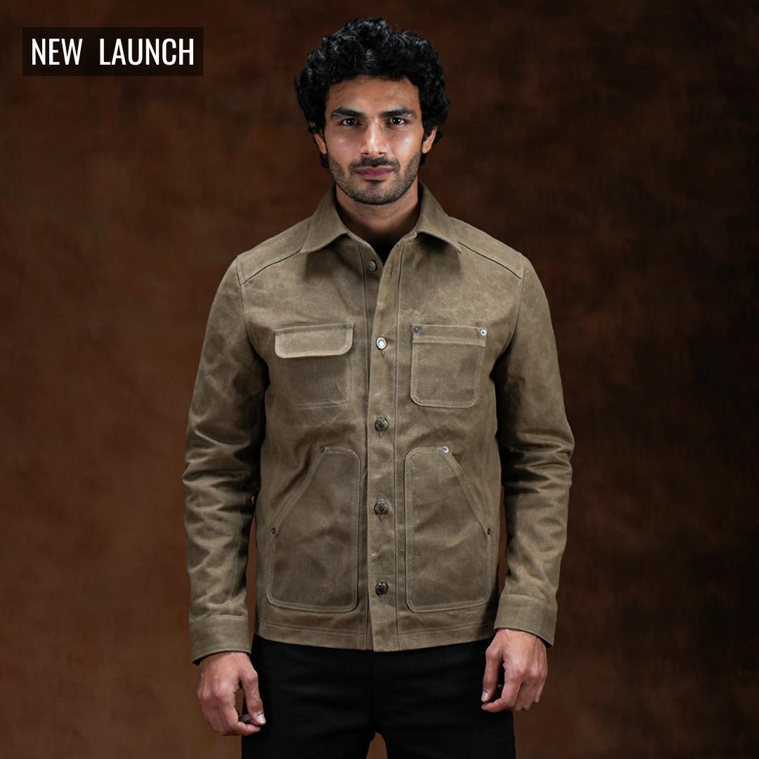 Chore Jacket Field Tan 12 Oz Hard Waxed Canvas