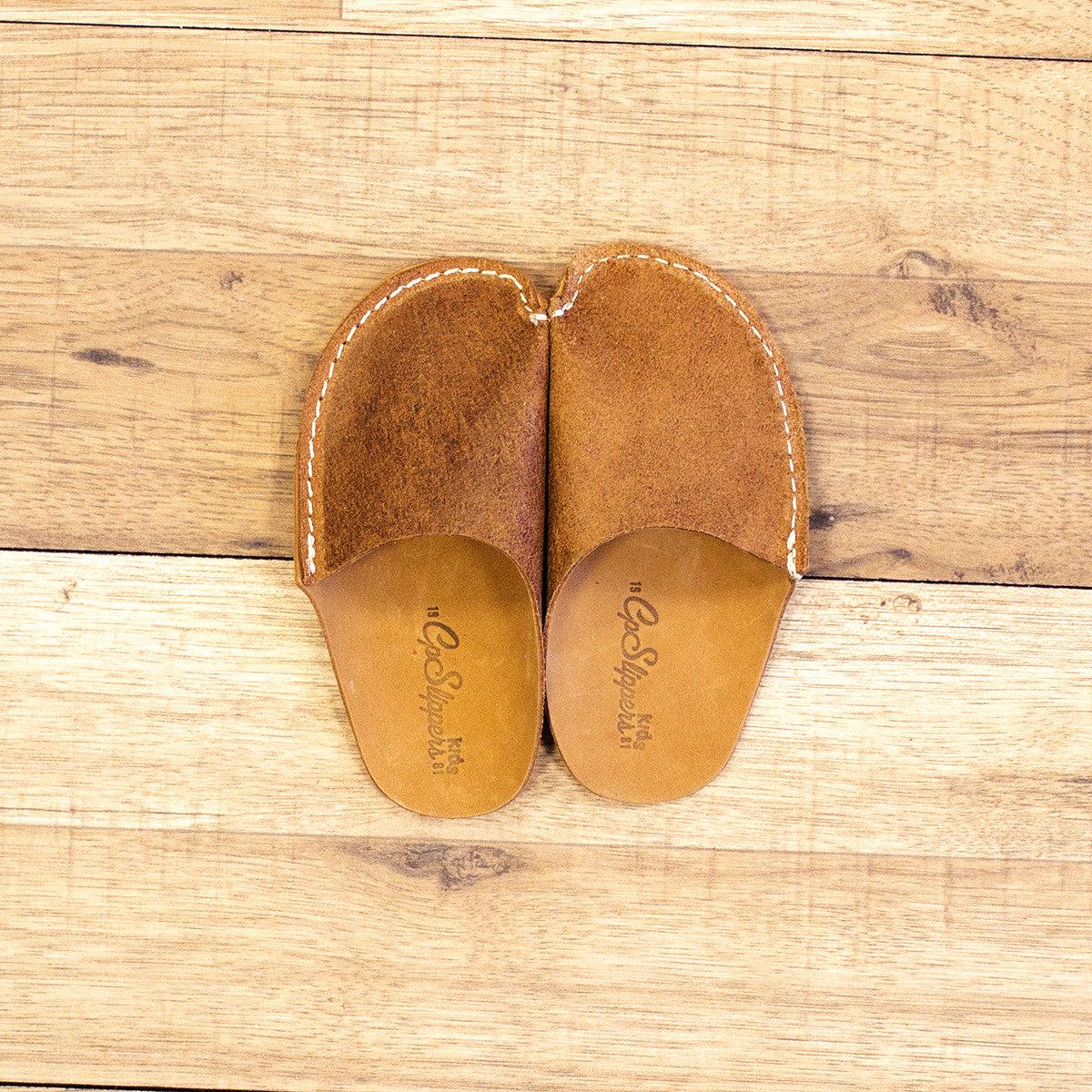 Tan CP Slippers Kids Minimalist