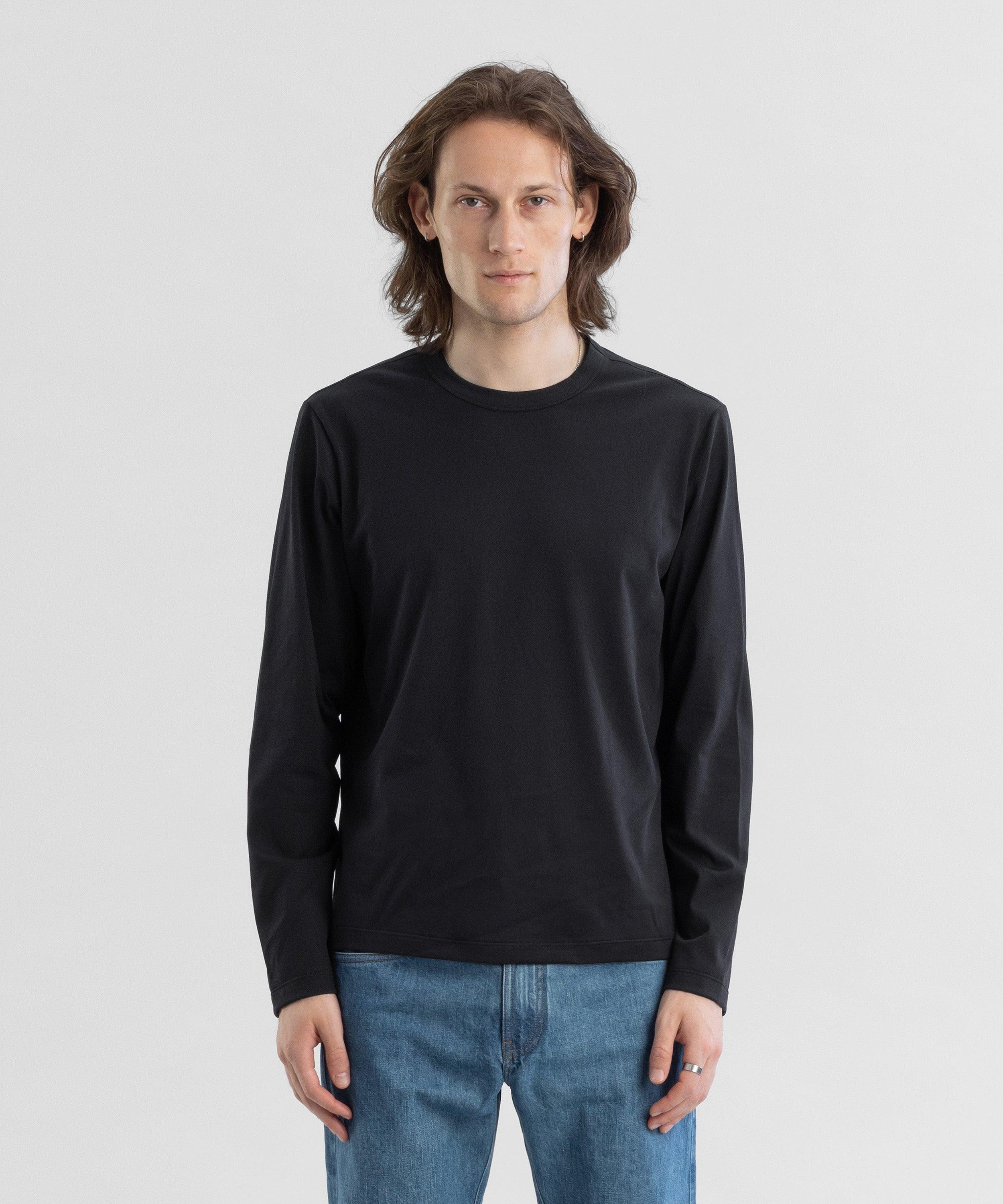 Refined 160 LS Black Men's Crewneck T-shirt