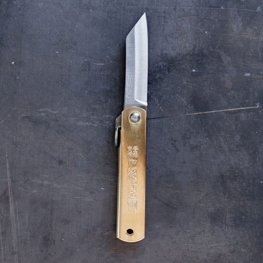 Higonokami Brass Folder Knife
