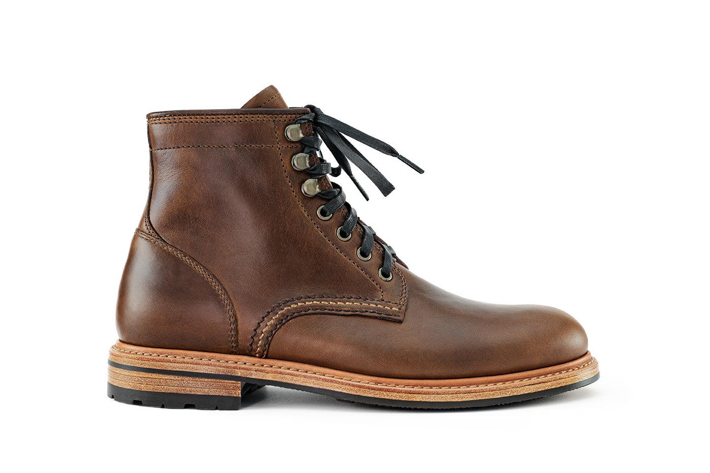 Edmund Plain Toe Boot Whiskey